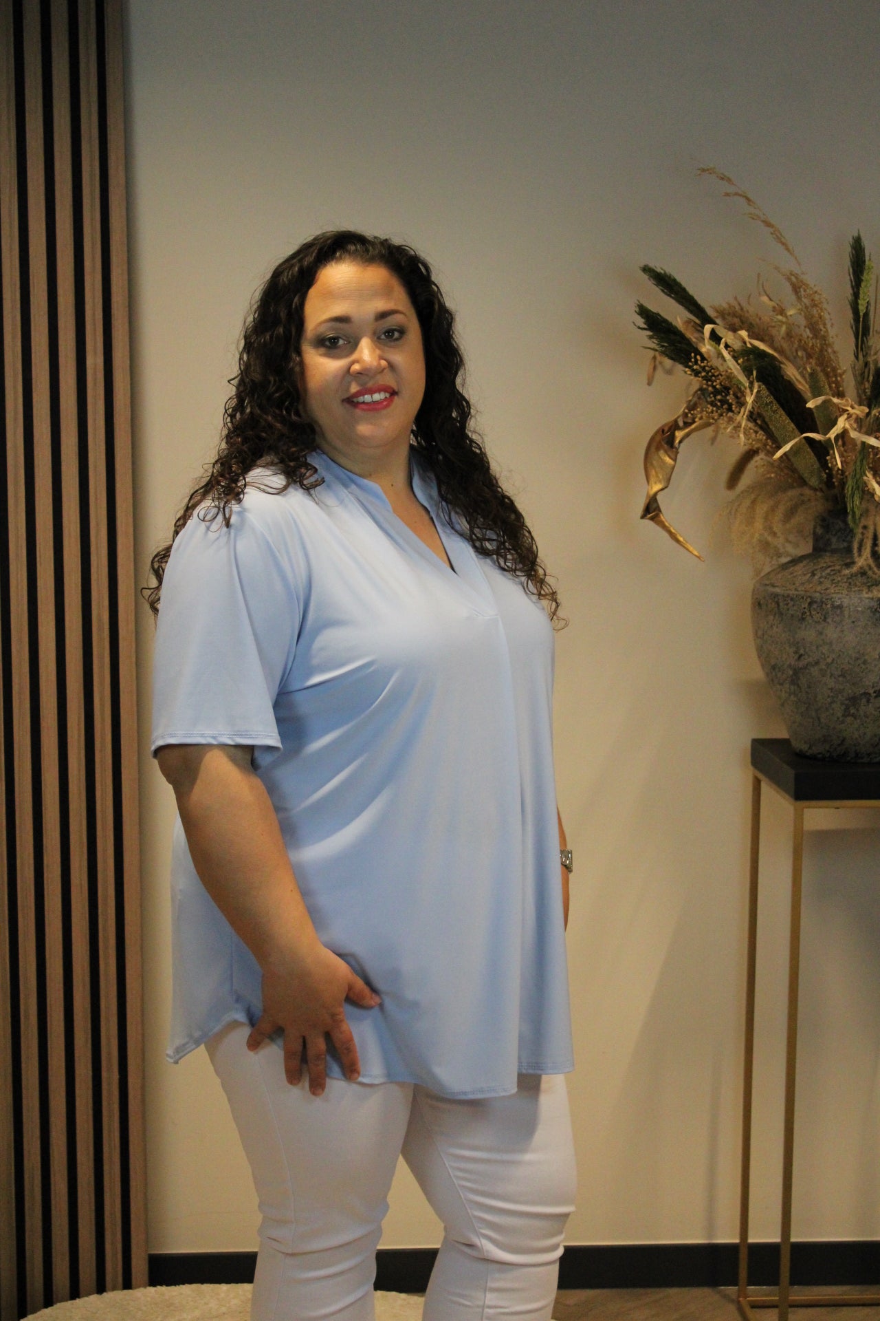 Juna | Bluse grün Kurzarm 52 bis 58