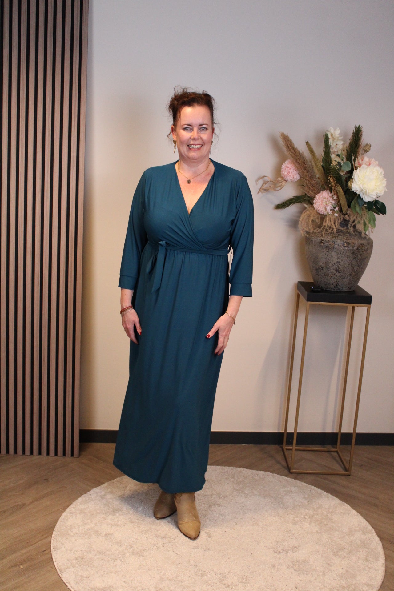 Marise | Blaues Langarmkleid 46 bis 50