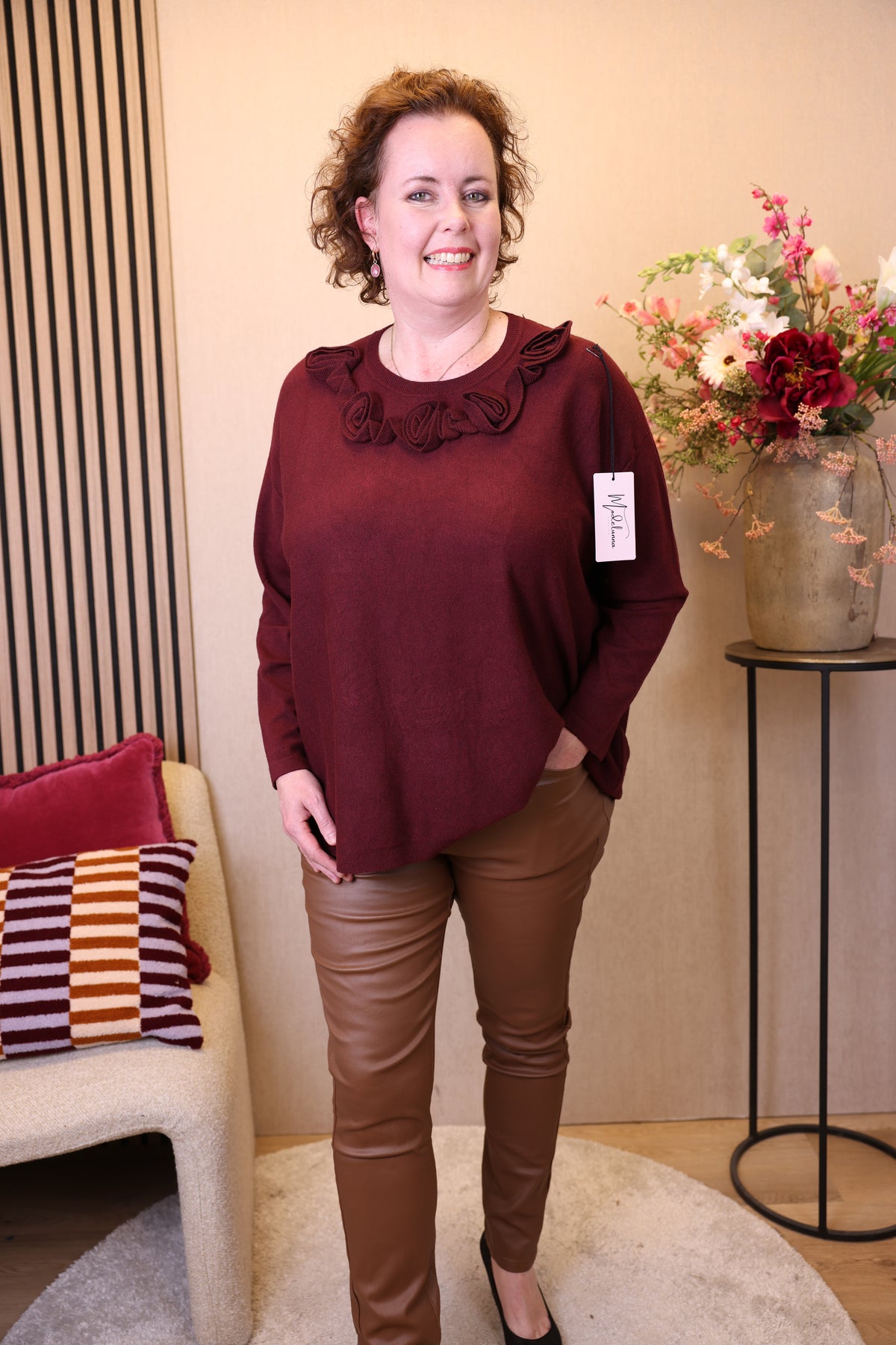 Dora | Bluse schwarz Langarm 52 bis 58