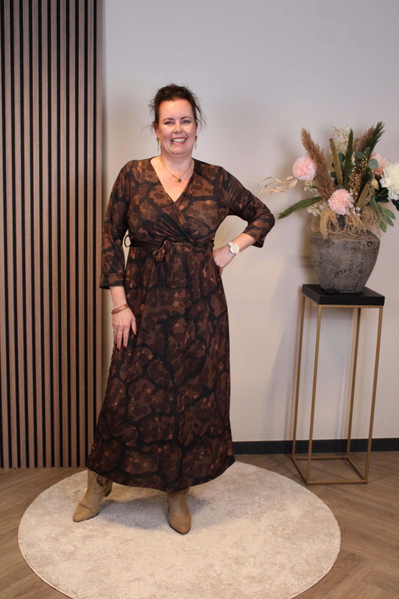 Britt | Blaues Langarmkleid 38 bis 44