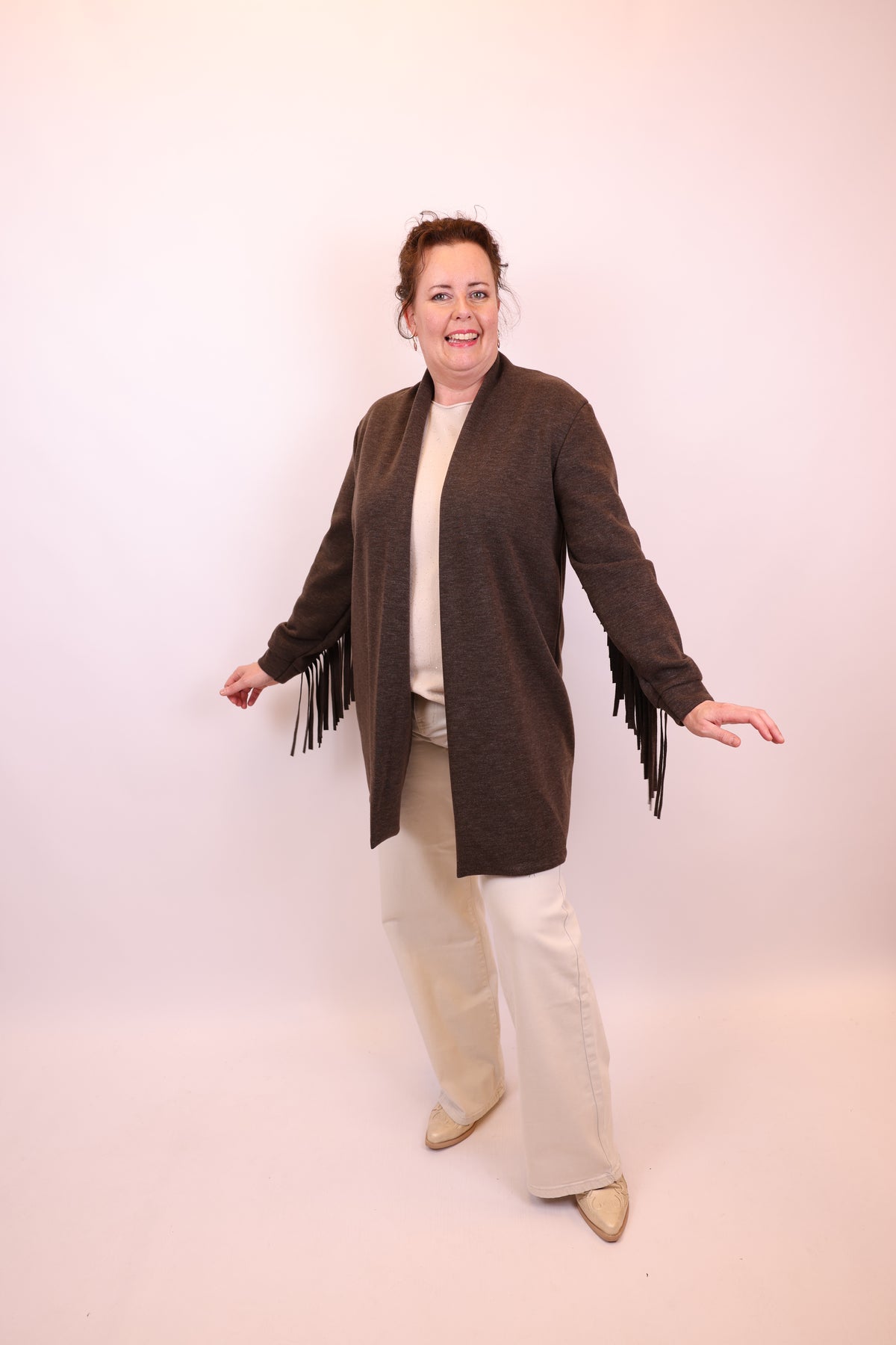 Mara | Bluse weiß Langarm 38 bis 48