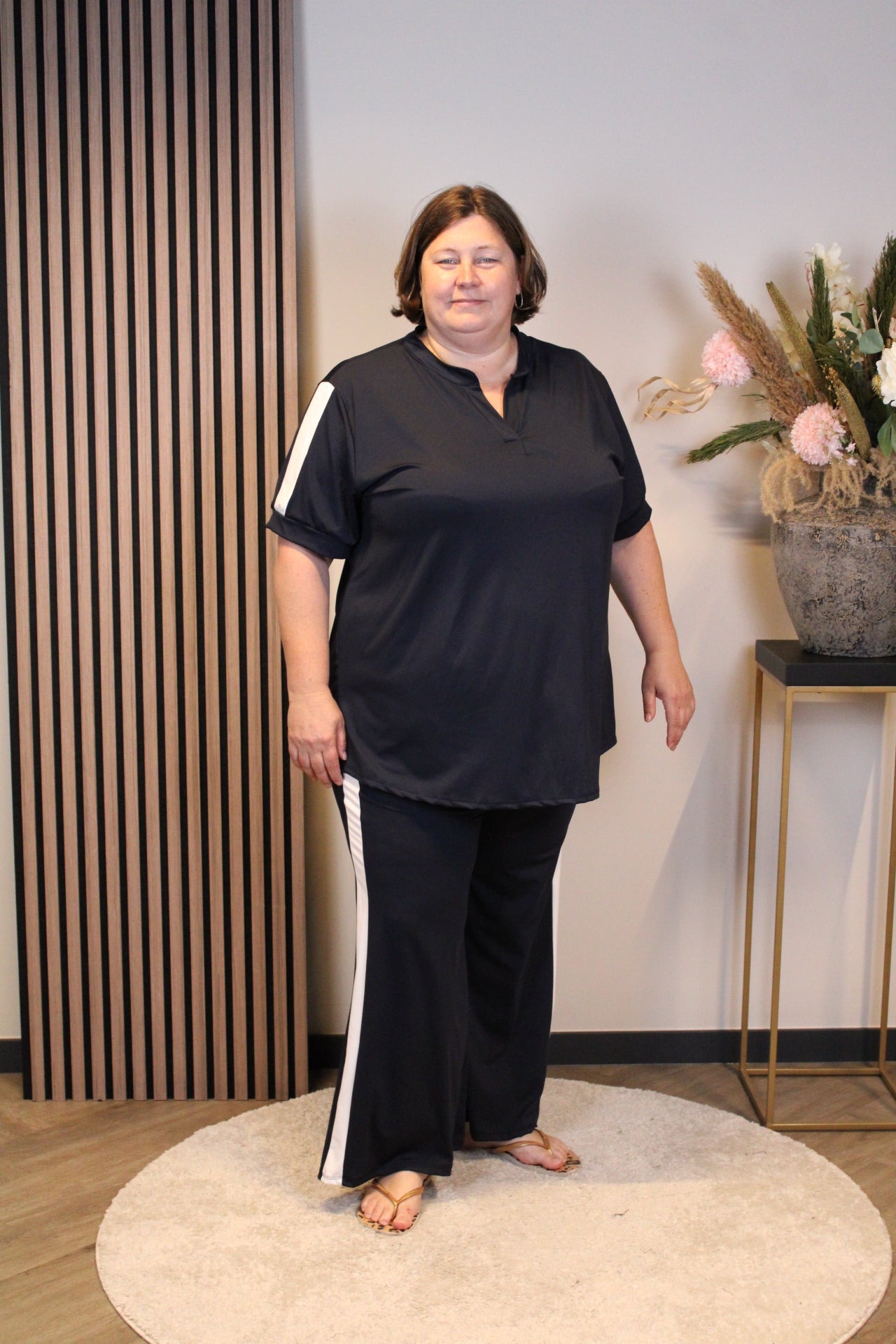 Dora | Bluse schwarz Langarm 52 bis 58