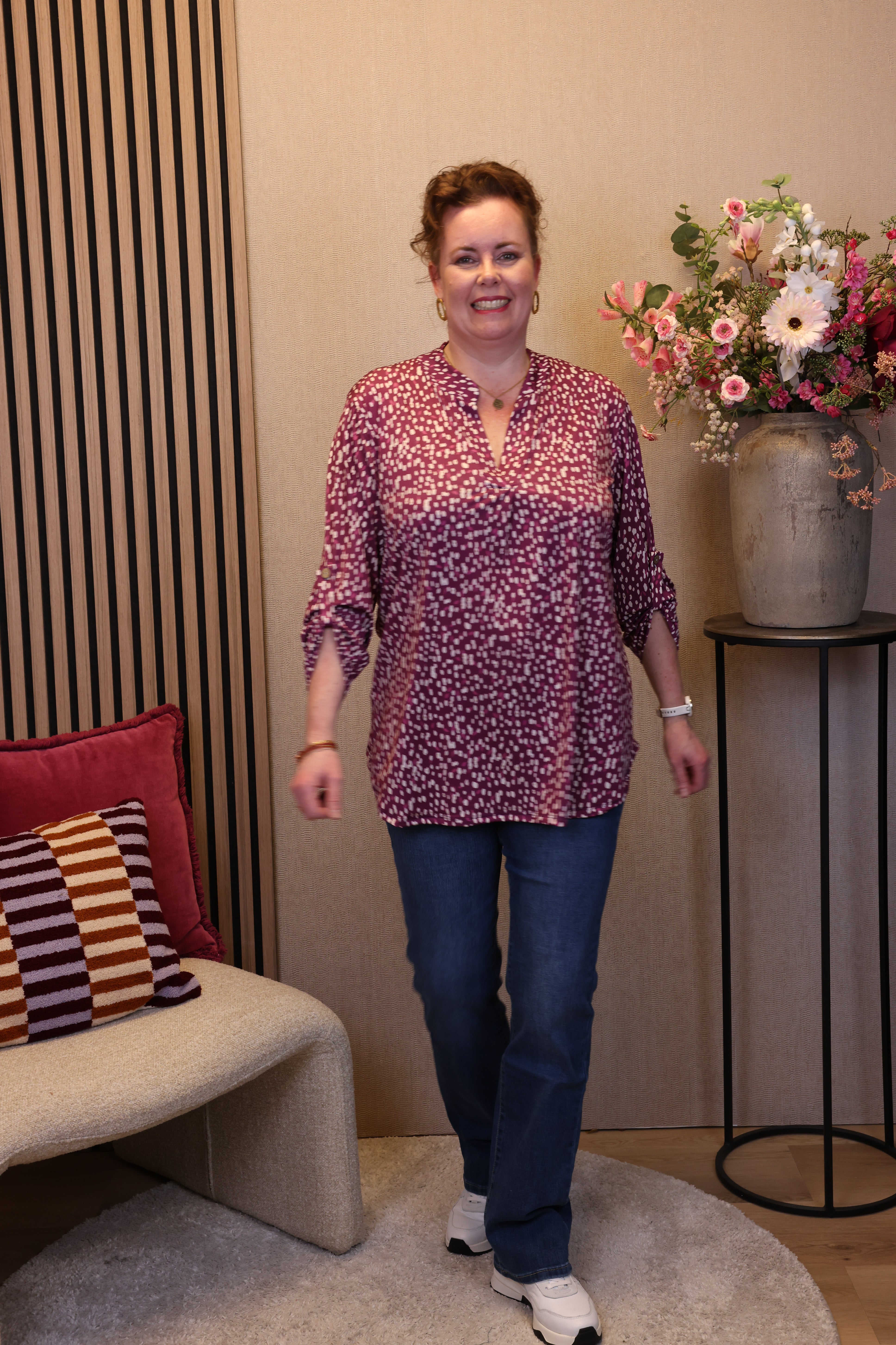 Dora | Bluse schwarz Langarm 52 bis 58