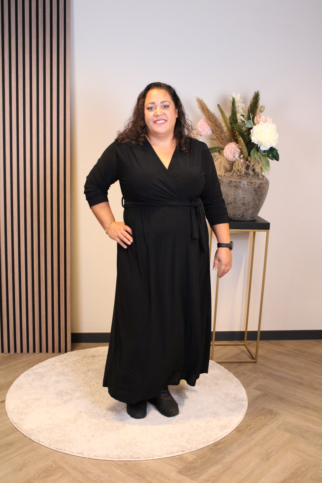 Fresia | Schwarzes Langarmkleid 46 bis 50
