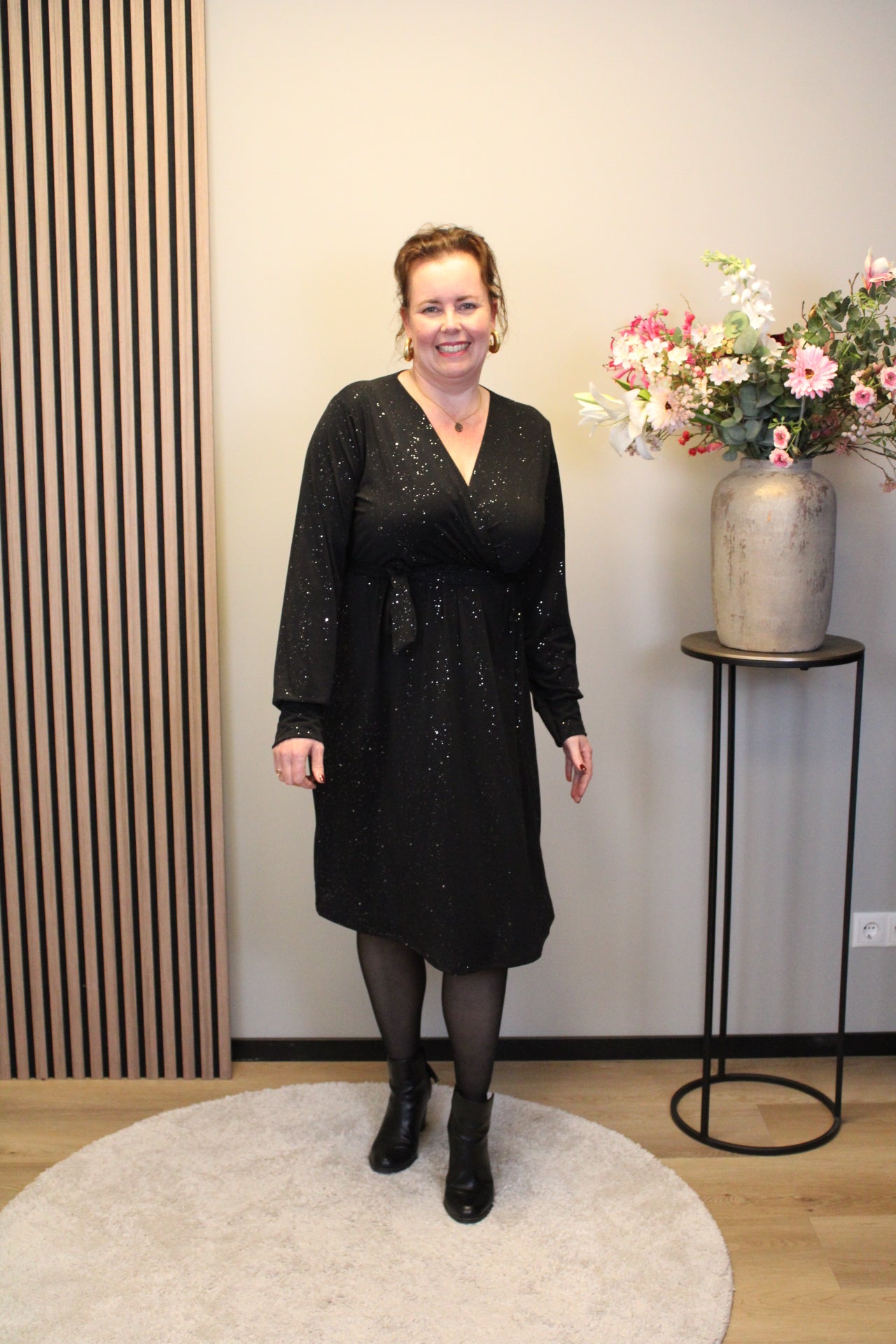 Marise | Blaues Langarmkleid 46 bis 50