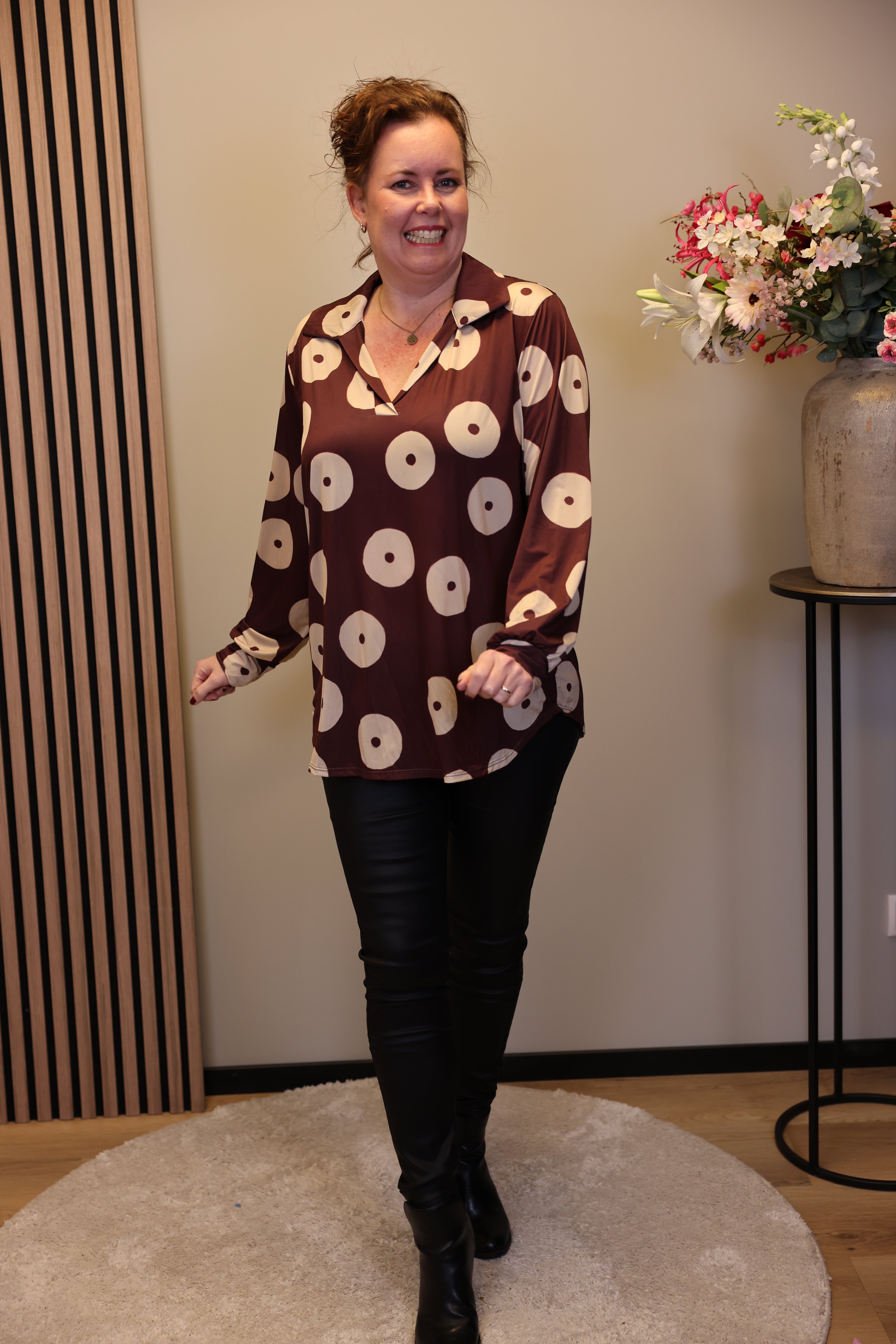 Verona | Bluse mit Kragen blau 48 bis 52