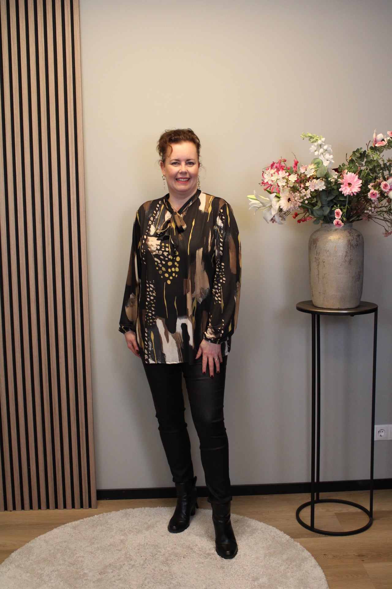 Miekje | Bluse braun Langarm 38 bis 48