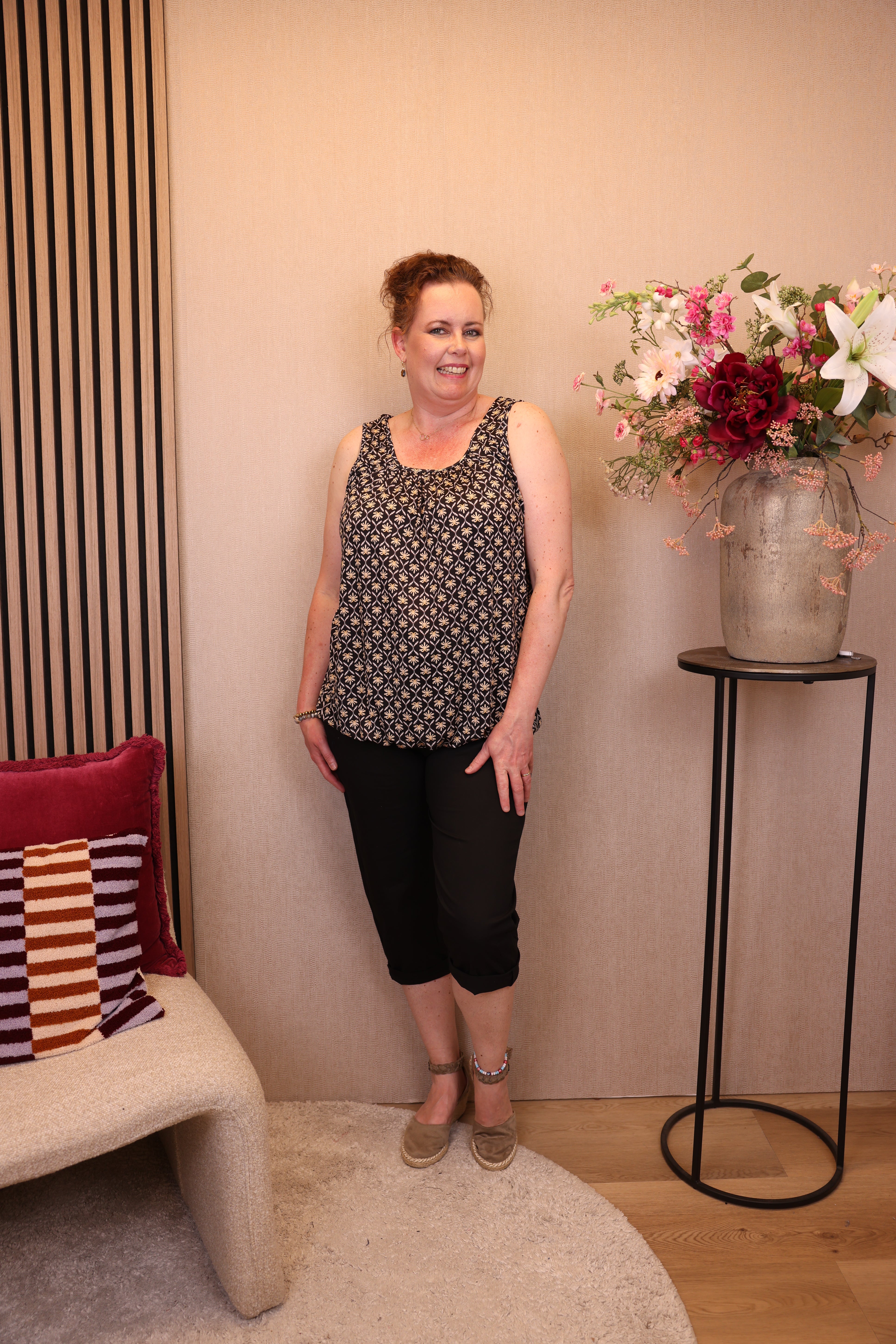 Dora | Bluse schwarz Langarm 52 bis 58