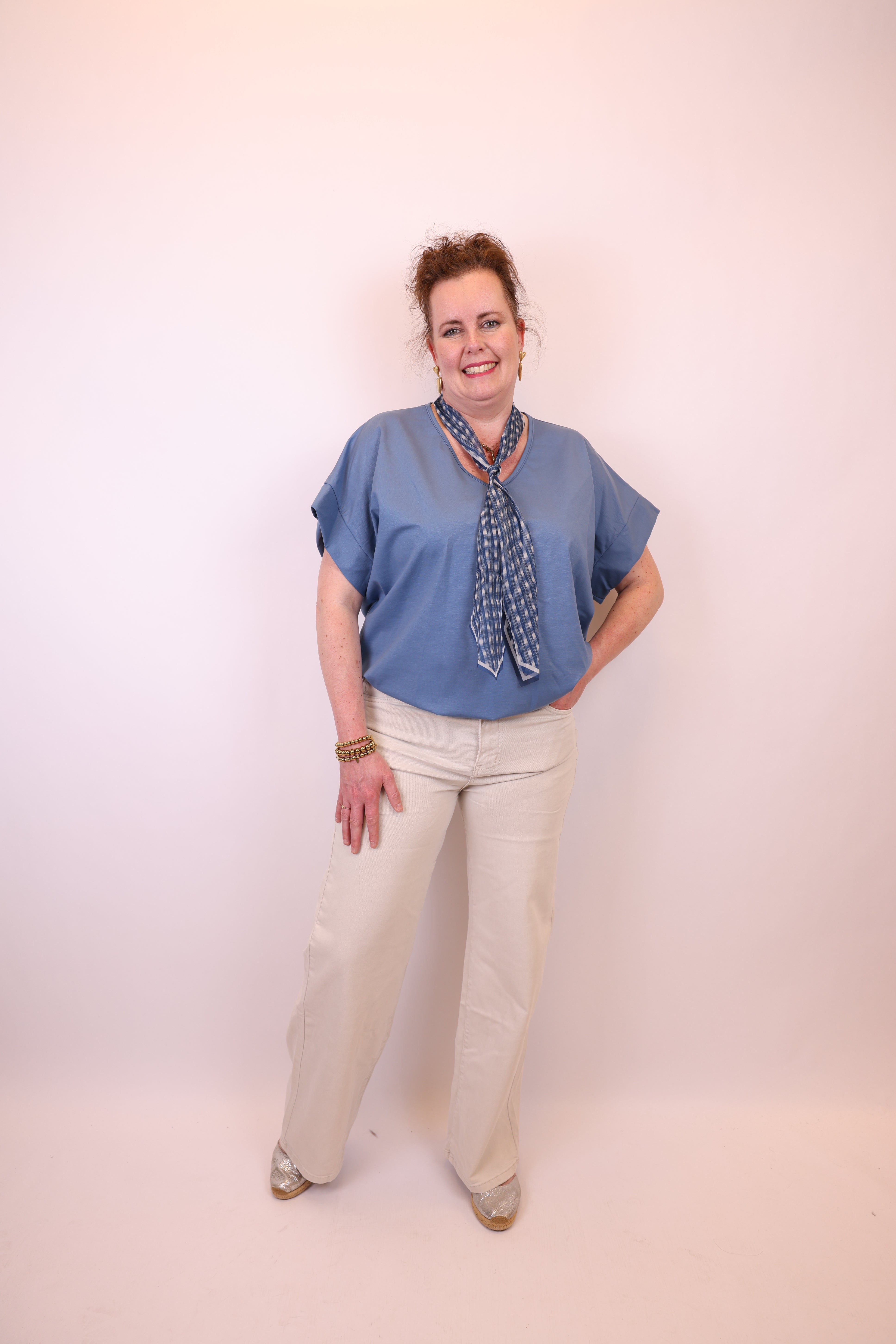 Dora | Bluse schwarz Langarm 52 bis 58