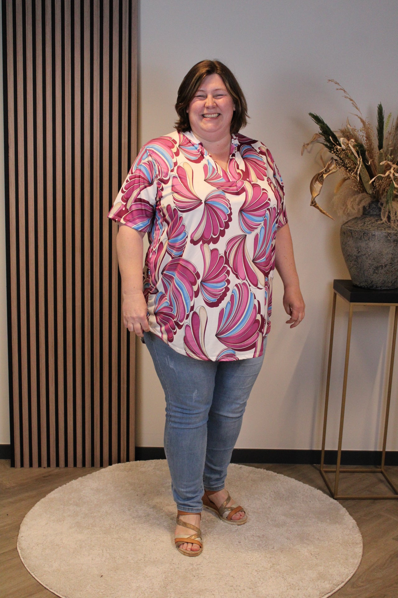 Dora | Bluse schwarz Langarm 52 bis 58