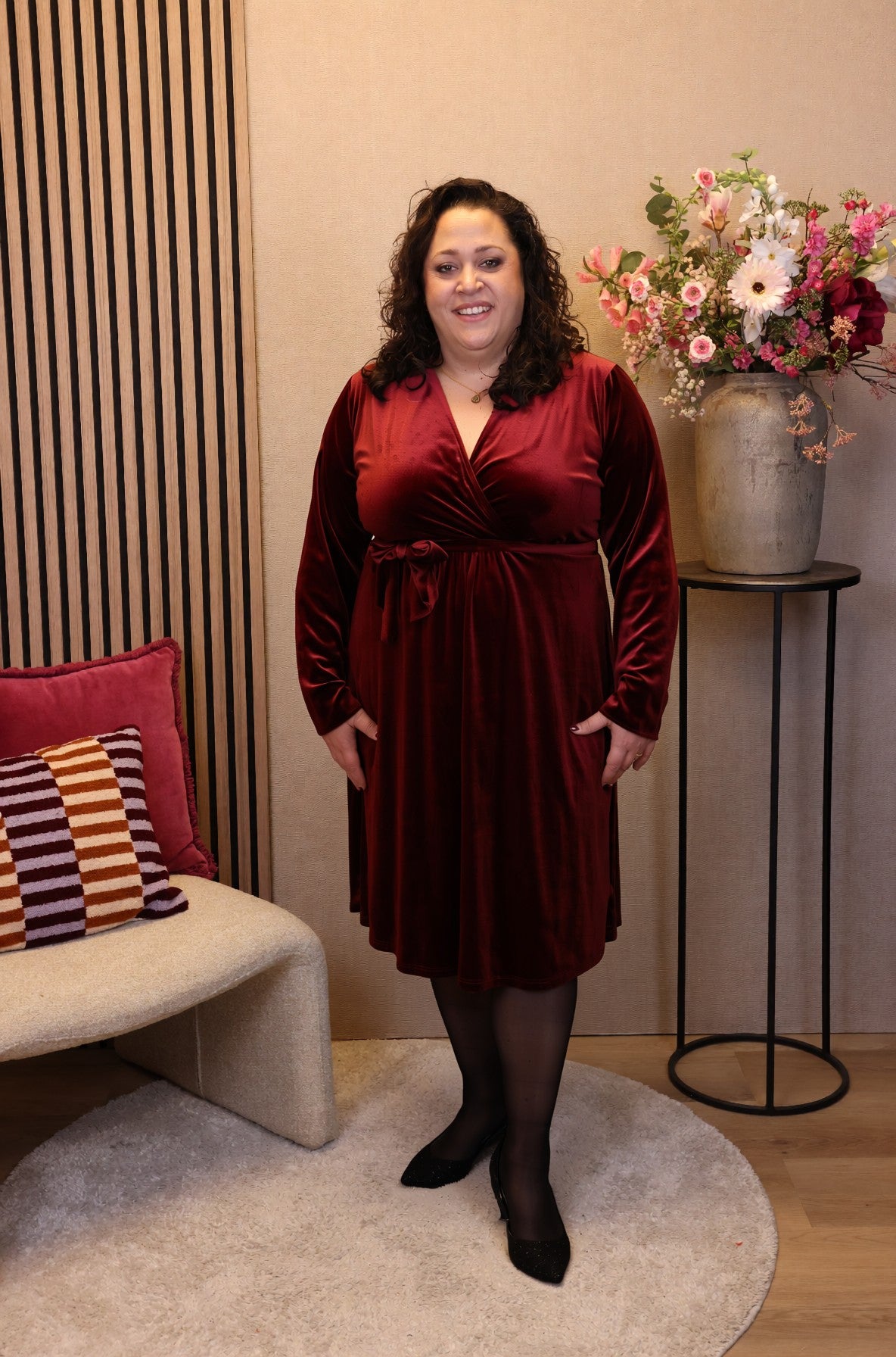 Dora | Bluse schwarz Langarm 52 bis 58