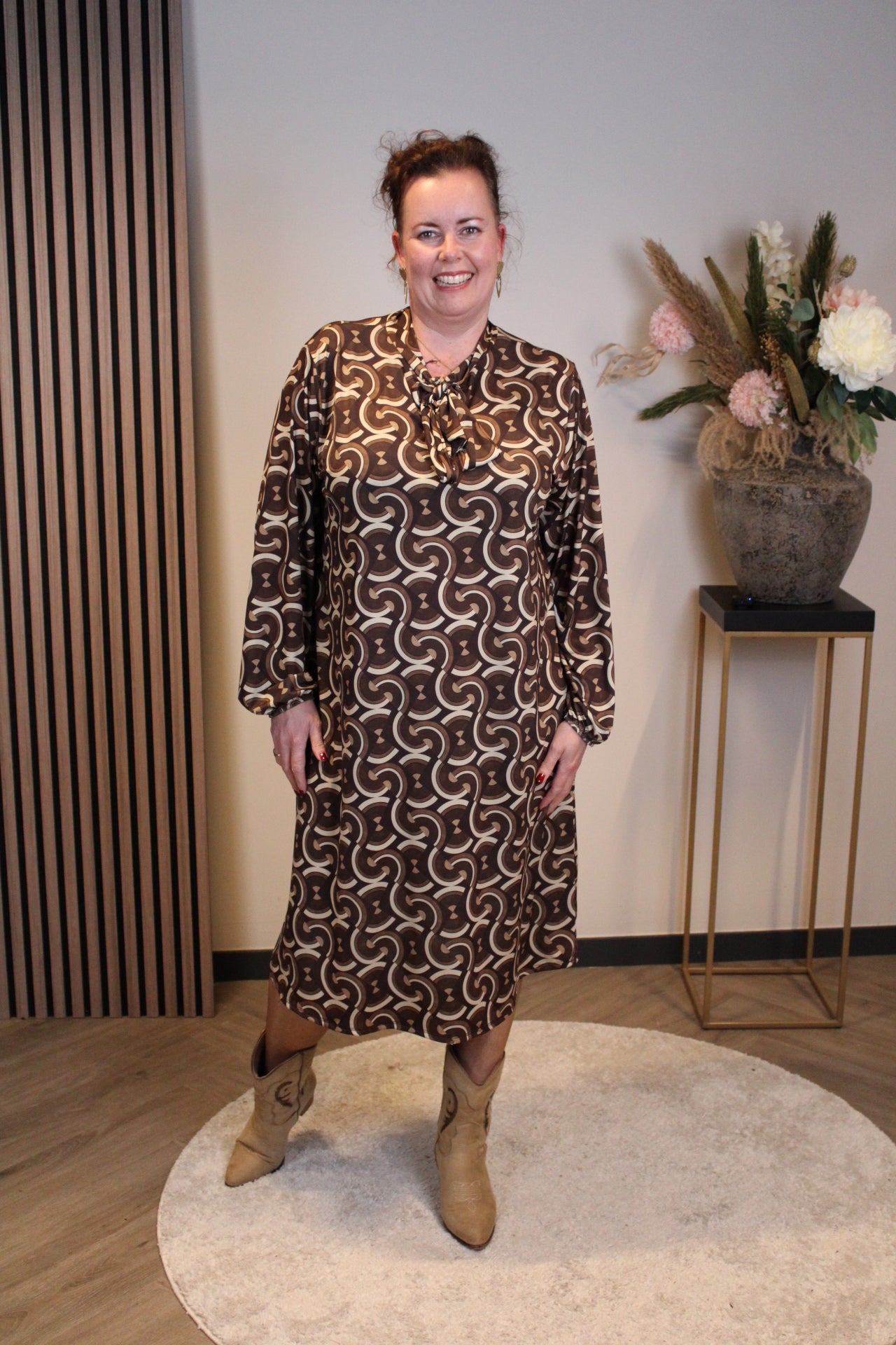 Marise | Blaues Langarmkleid 46 bis 50