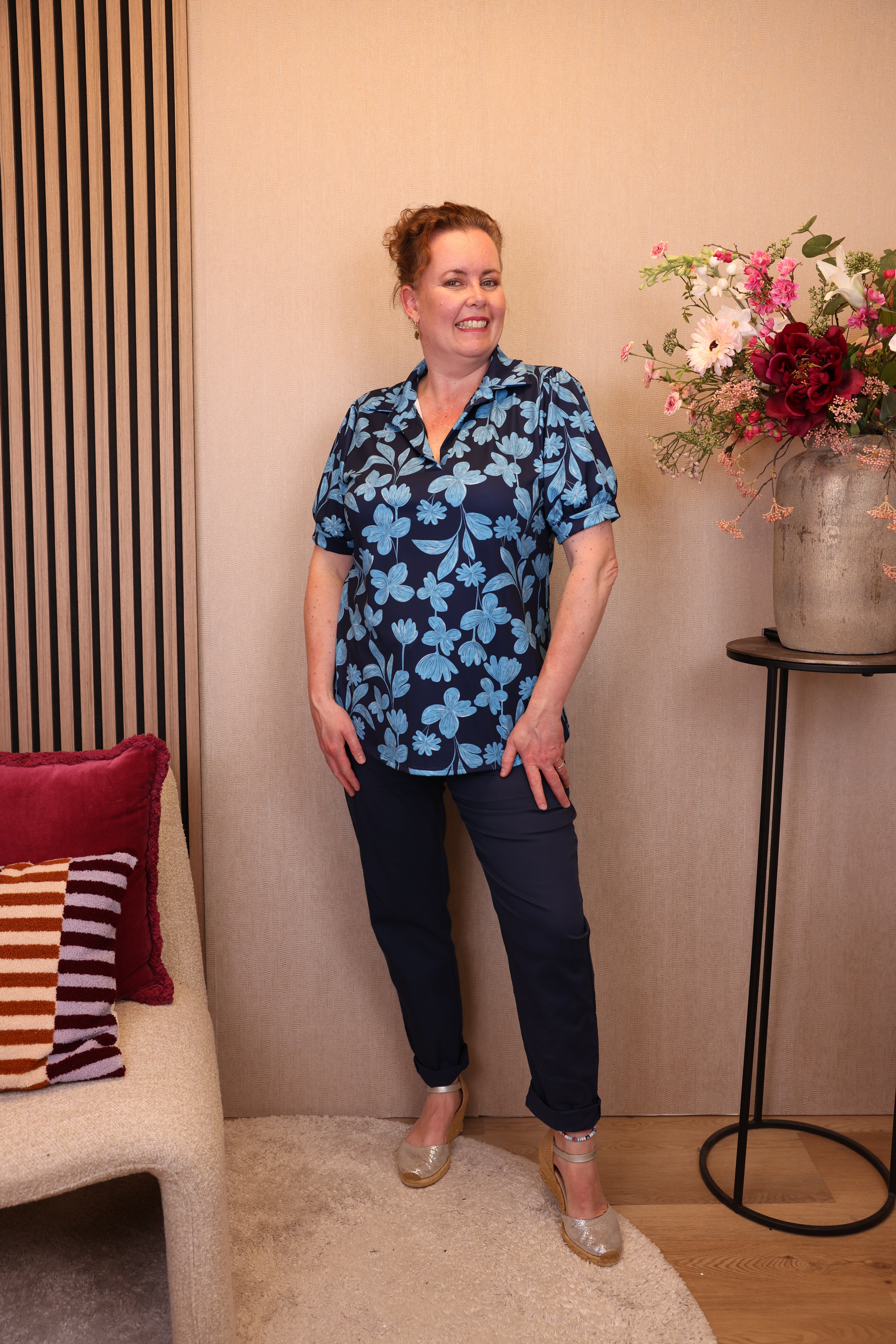 Dora | Bluse schwarz Langarm 52 bis 58