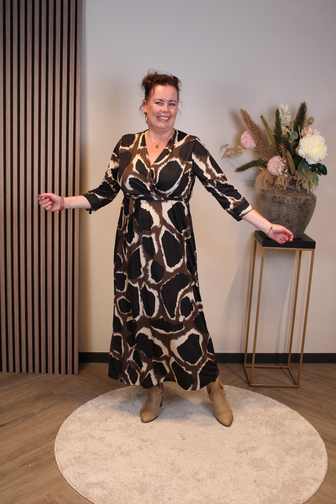 Marise | Blaues Langarmkleid 46 bis 50