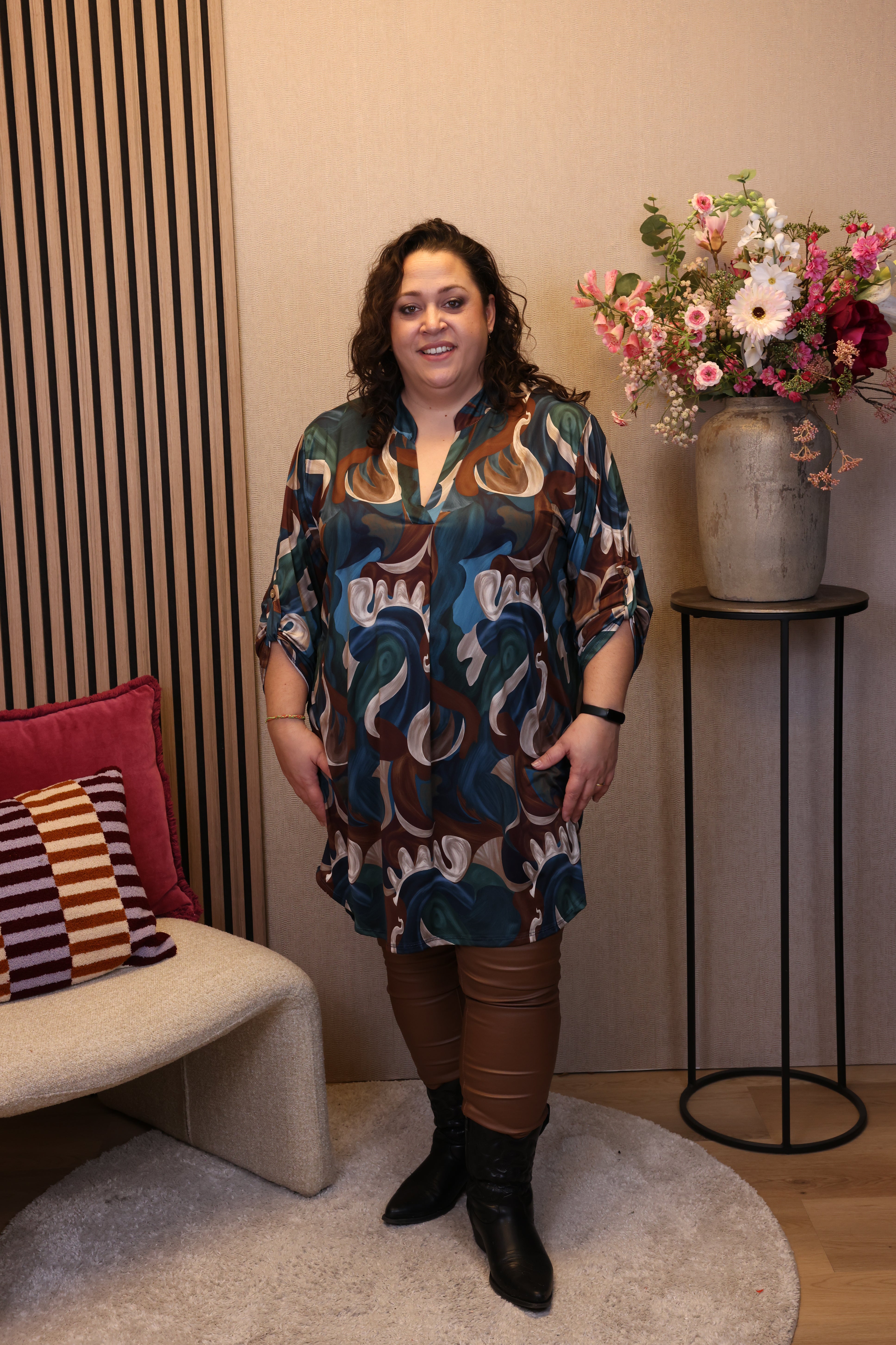 Dora | Bluse schwarz Langarm 52 bis 58