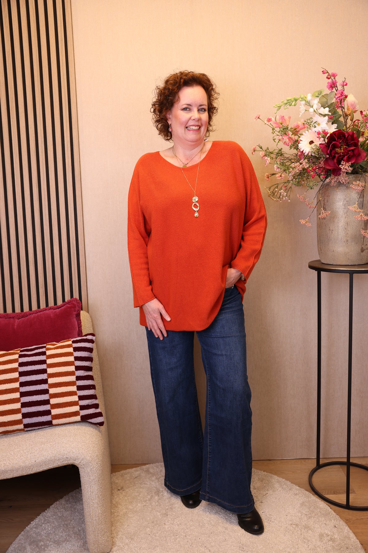 Dora | Bluse schwarz Langarm 52 bis 58