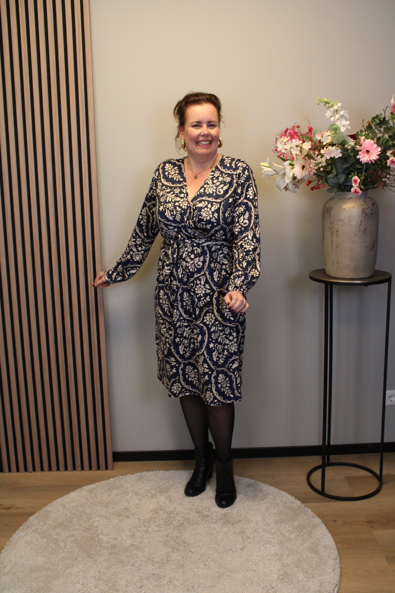 Fresia | Schwarzes Langarmkleid 38 bis 44