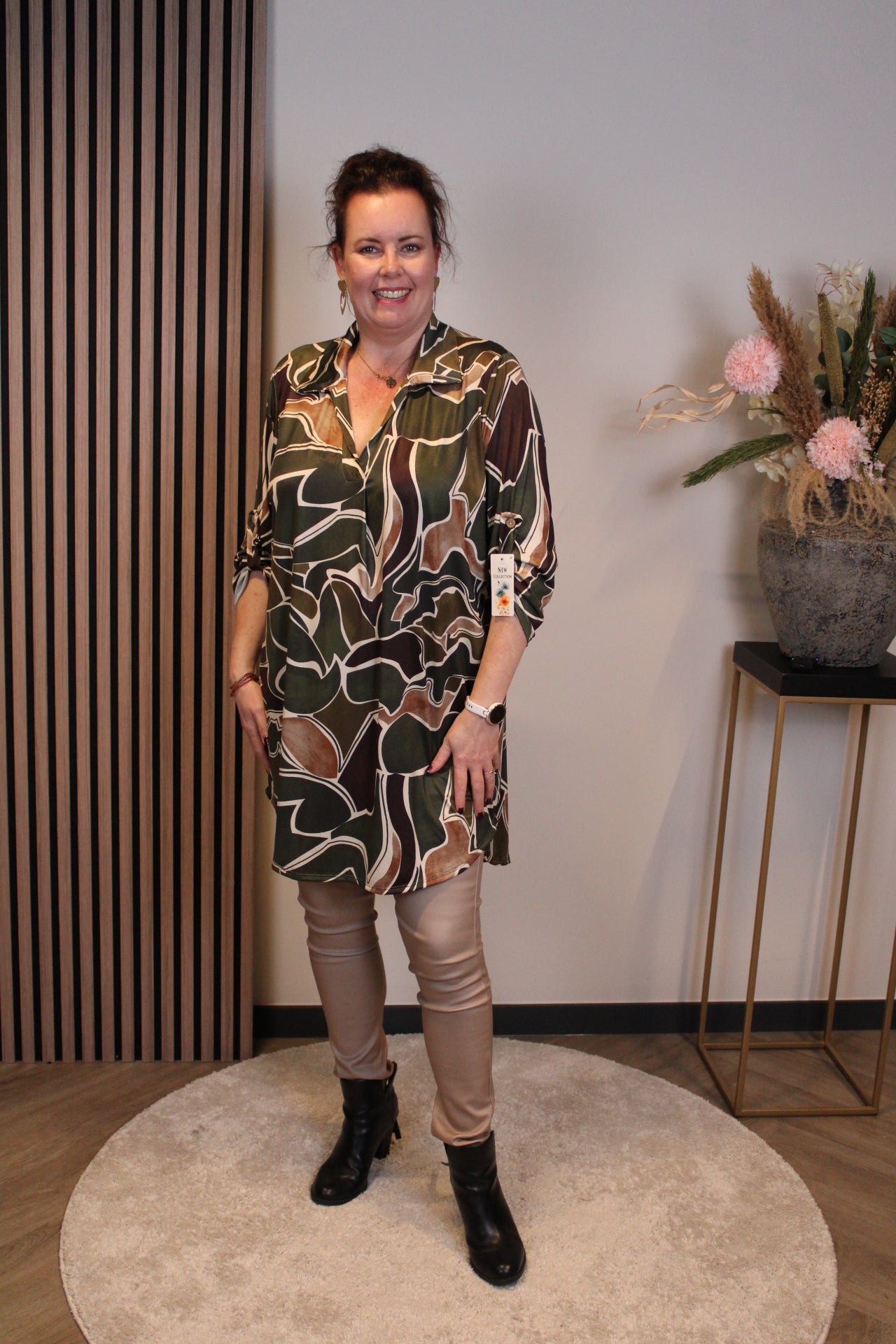 Dora | Bluse schwarz Langarm 52 bis 58