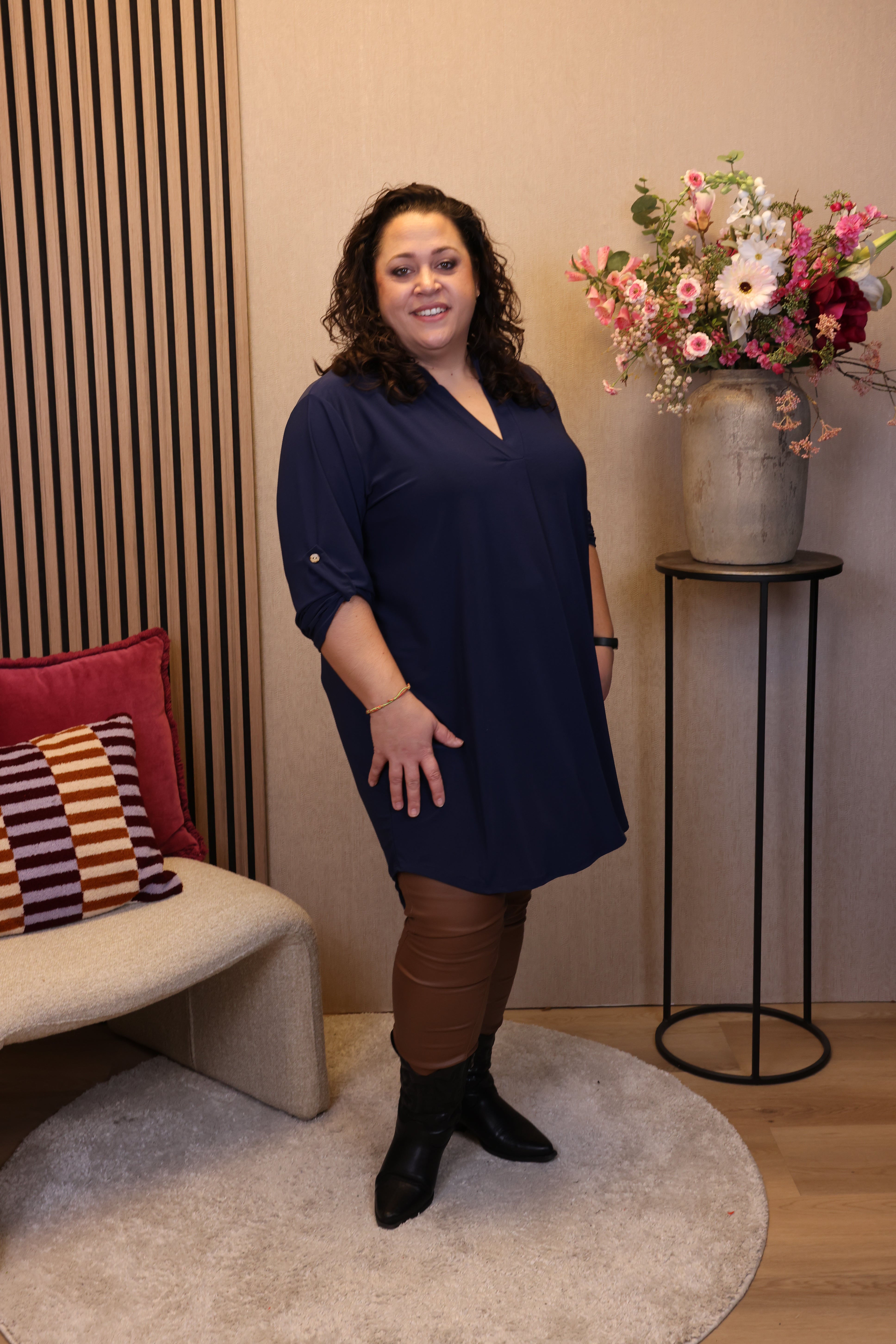 Mila | Tuniek navy 48 t/m 52