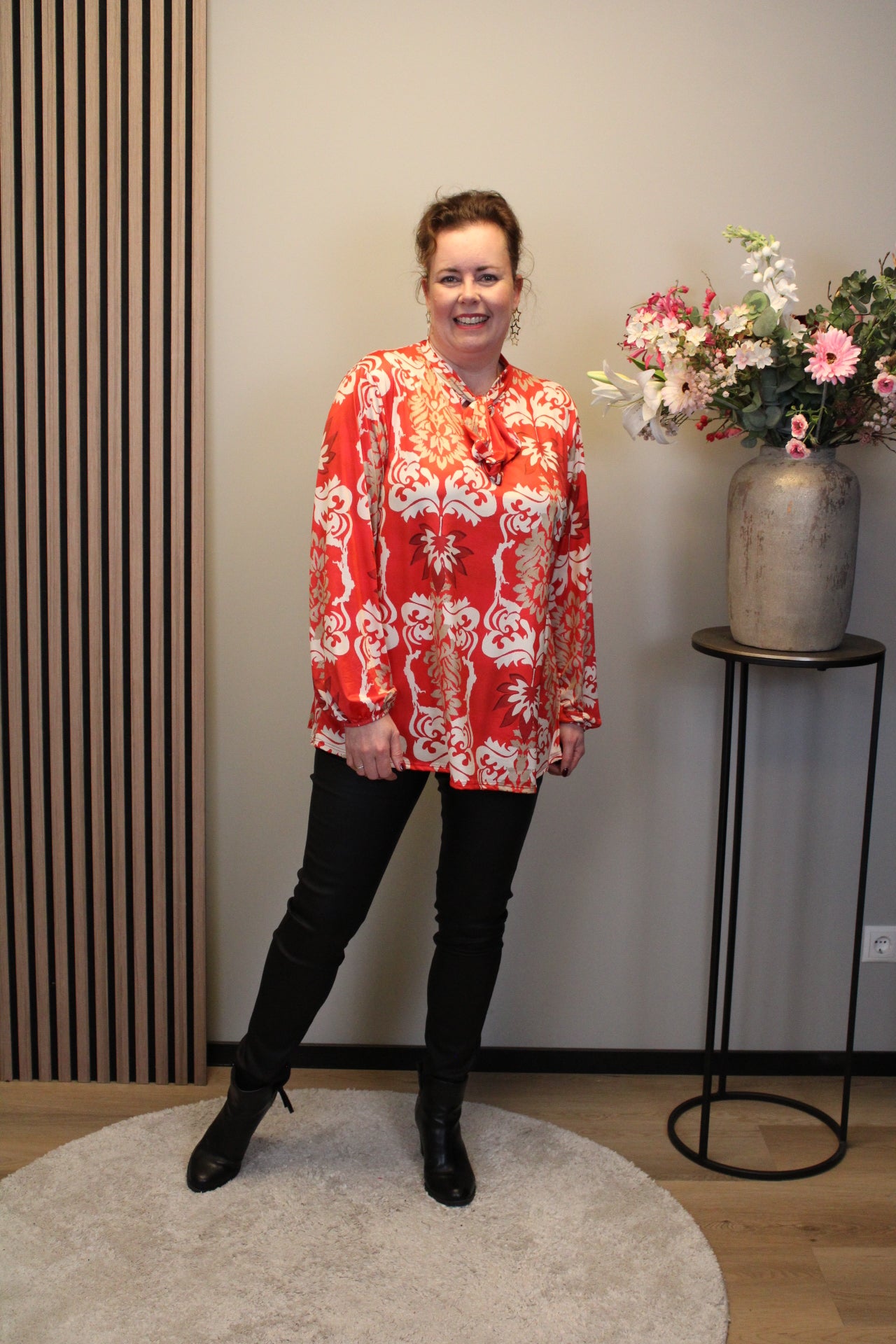 Miekje | Bluse braun Langarm 38 bis 48