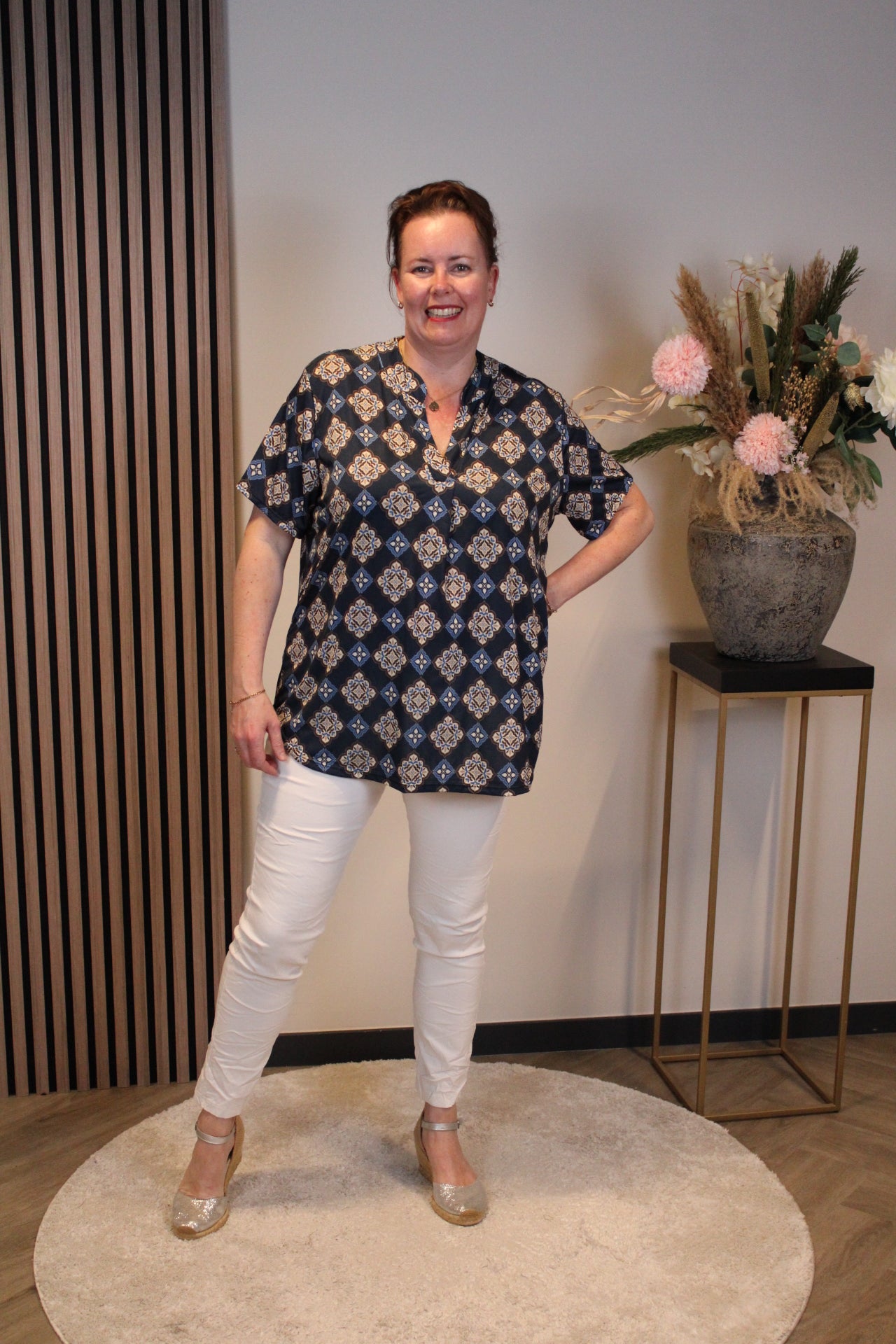 Chiara | Blouse korte mouw 52 t/m 58