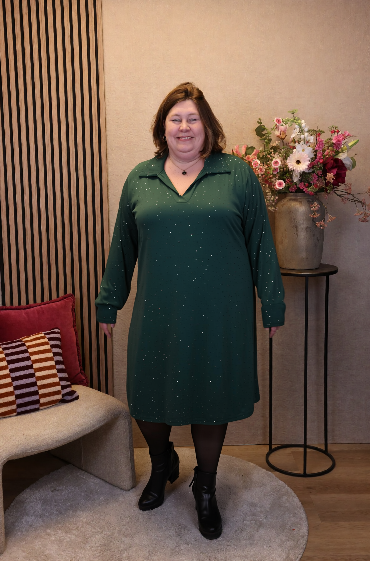 Dora | Bluse schwarz Langarm 52 bis 58