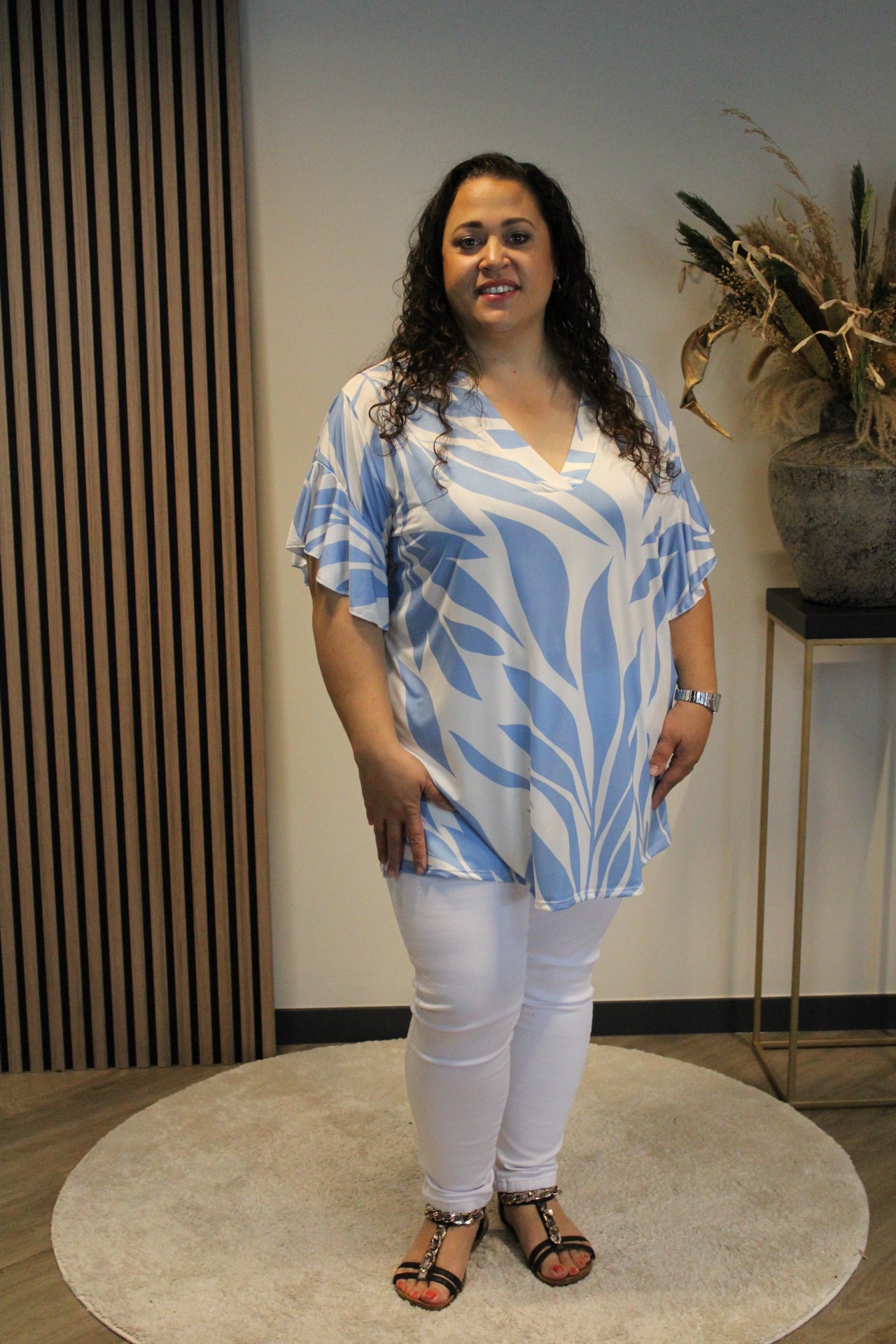 Melissa | Top blauw