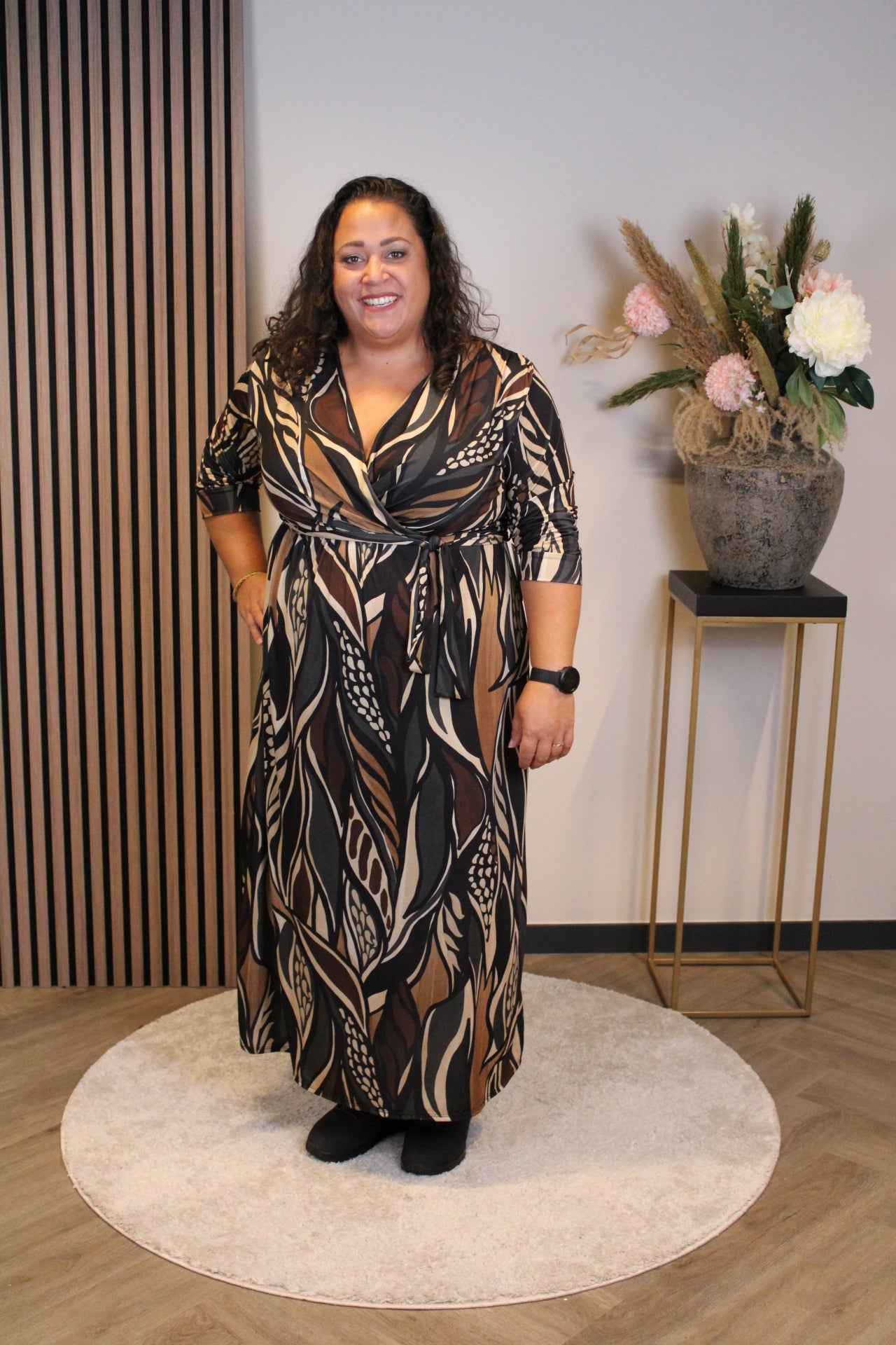 Marise | Graues Kleid mit langen Ärmeln, Größe 46 bis 50