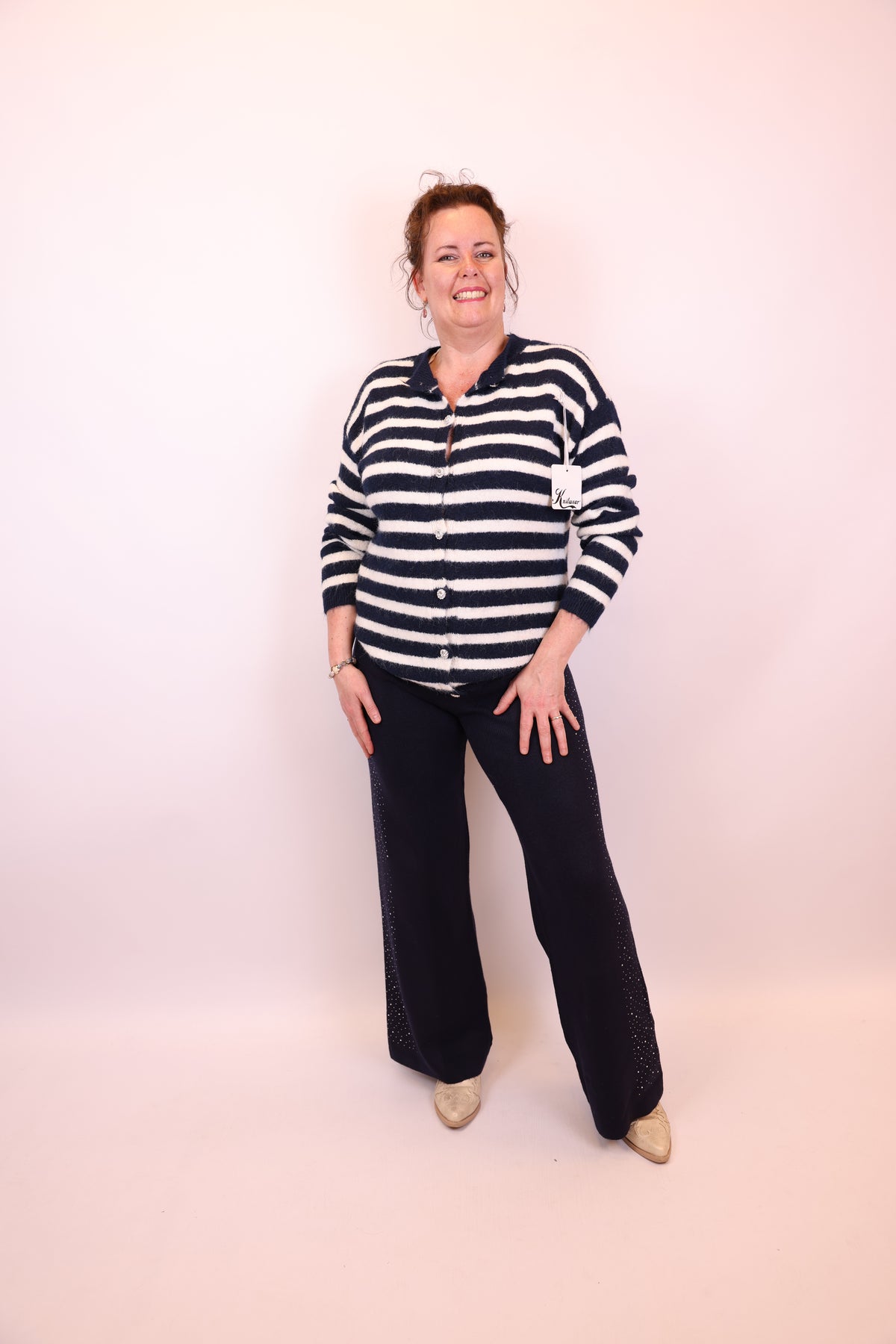 Dora | Bluse schwarz Langarm 52 bis 58