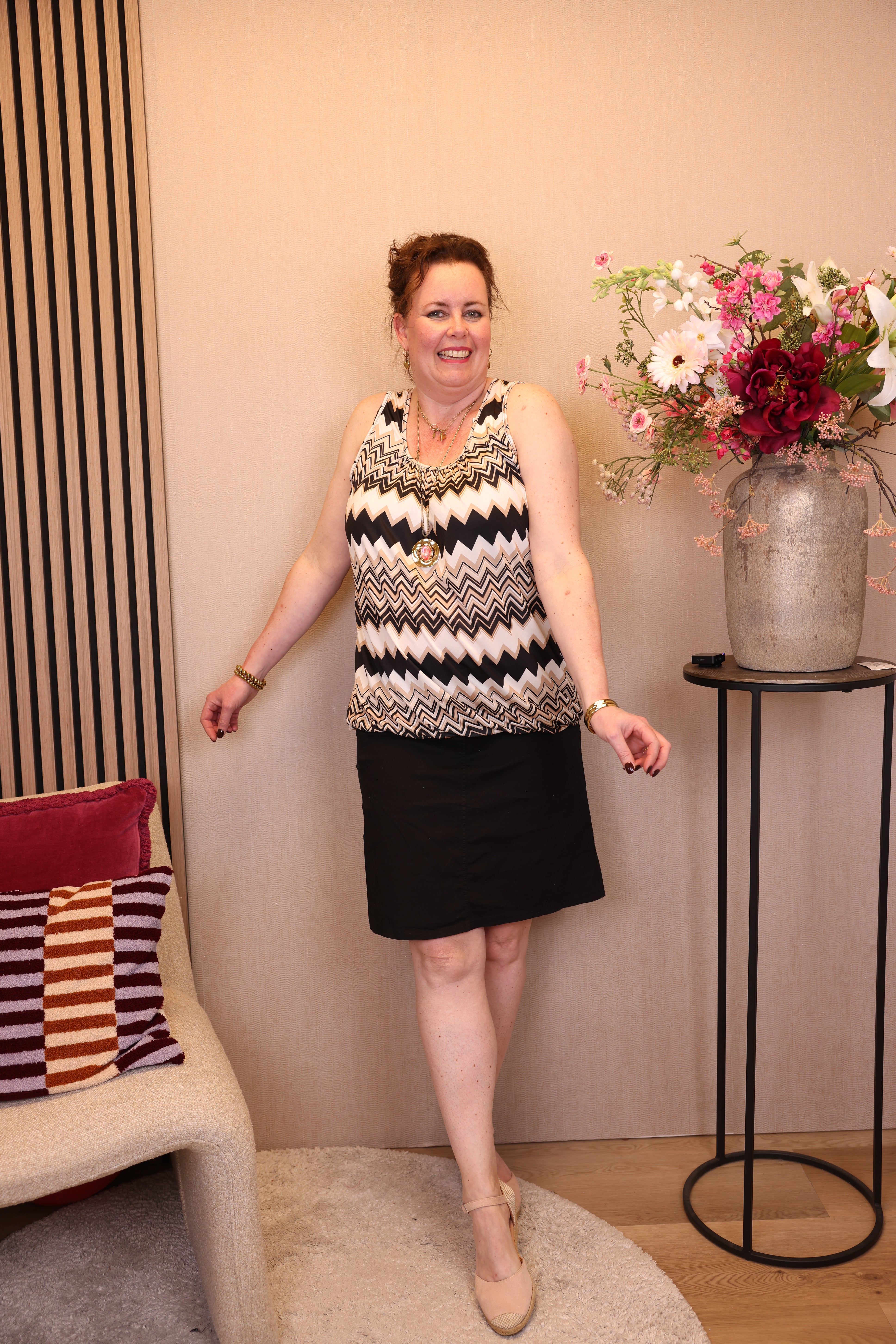 Dora | Bluse schwarz Langarm 52 bis 58