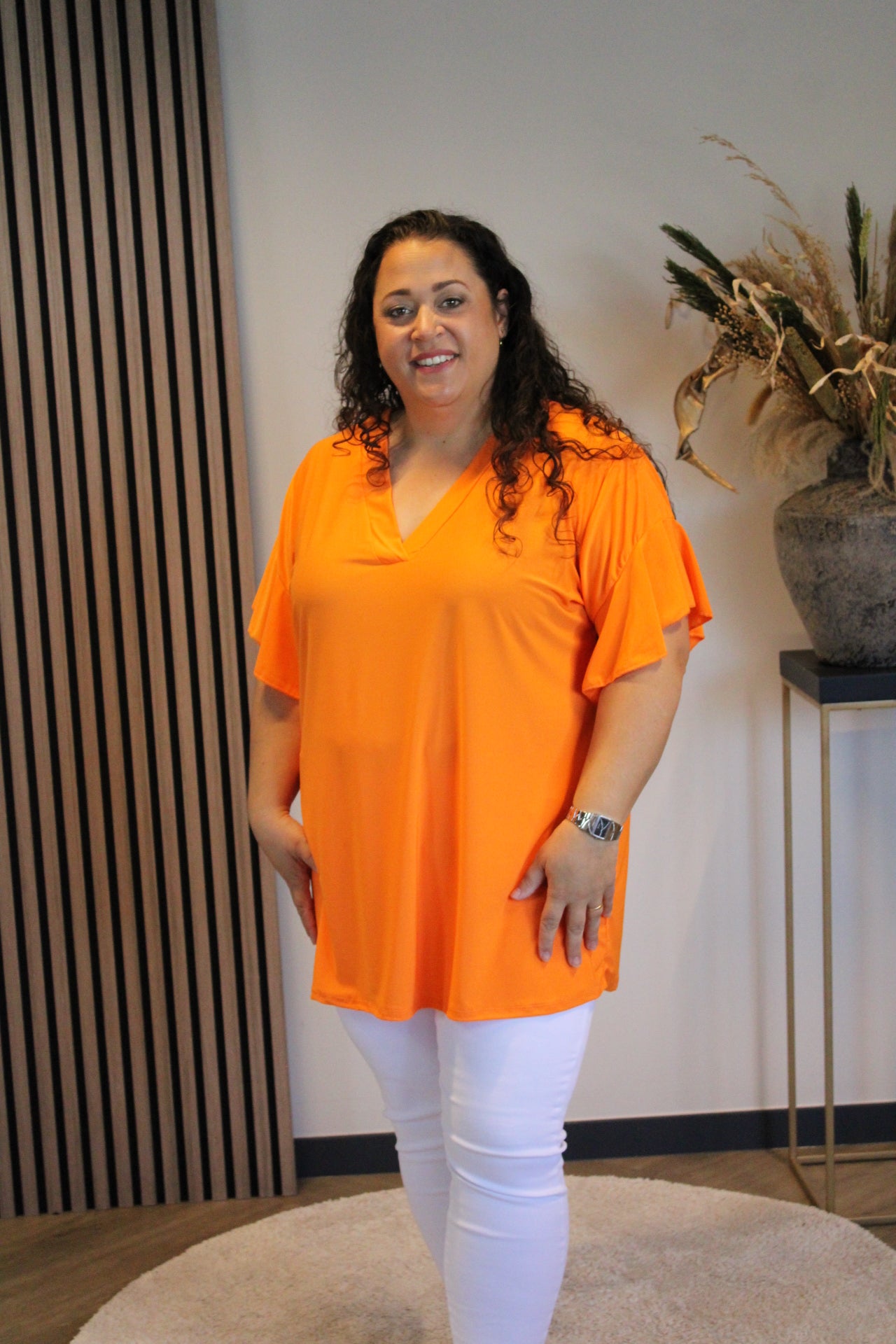Dora | Bluse schwarz Langarm 52 bis 58