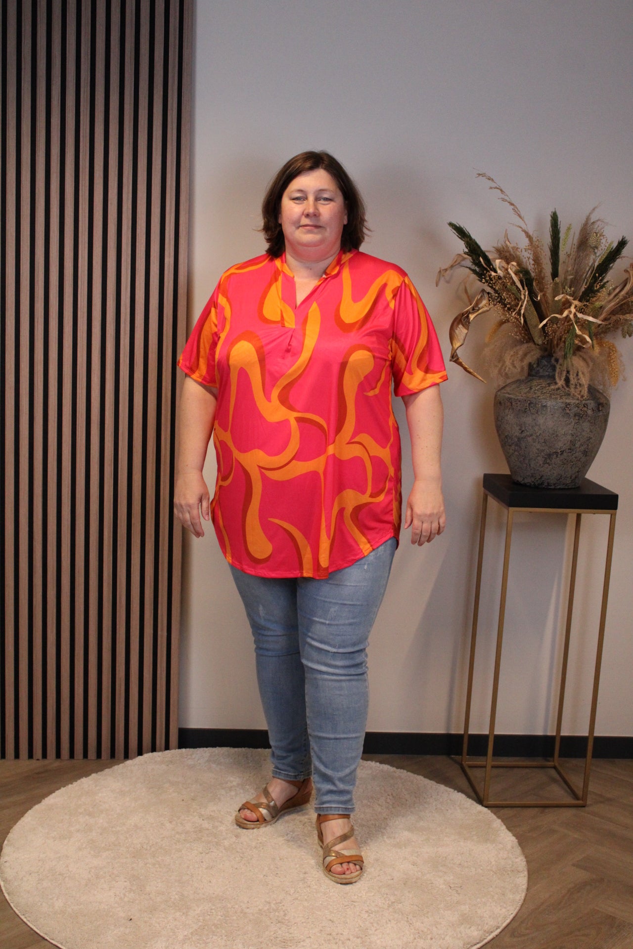 Dora | Bluse schwarz Langarm 52 bis 58