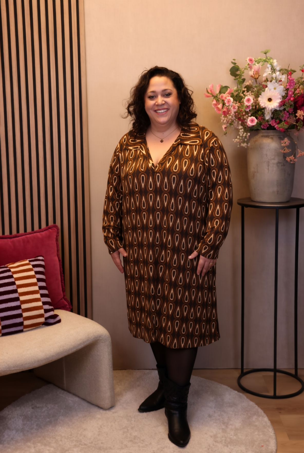 Dora | Bluse schwarz Langarm 52 bis 58
