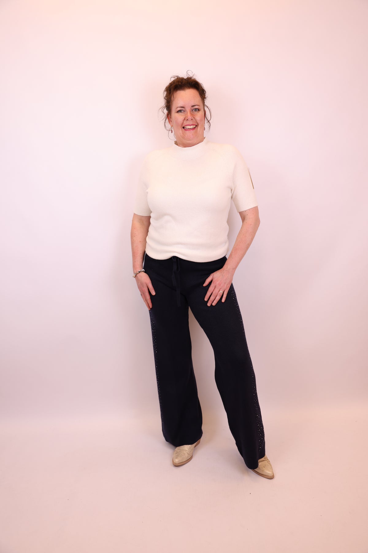 Dora | Bluse schwarz Langarm 52 bis 58