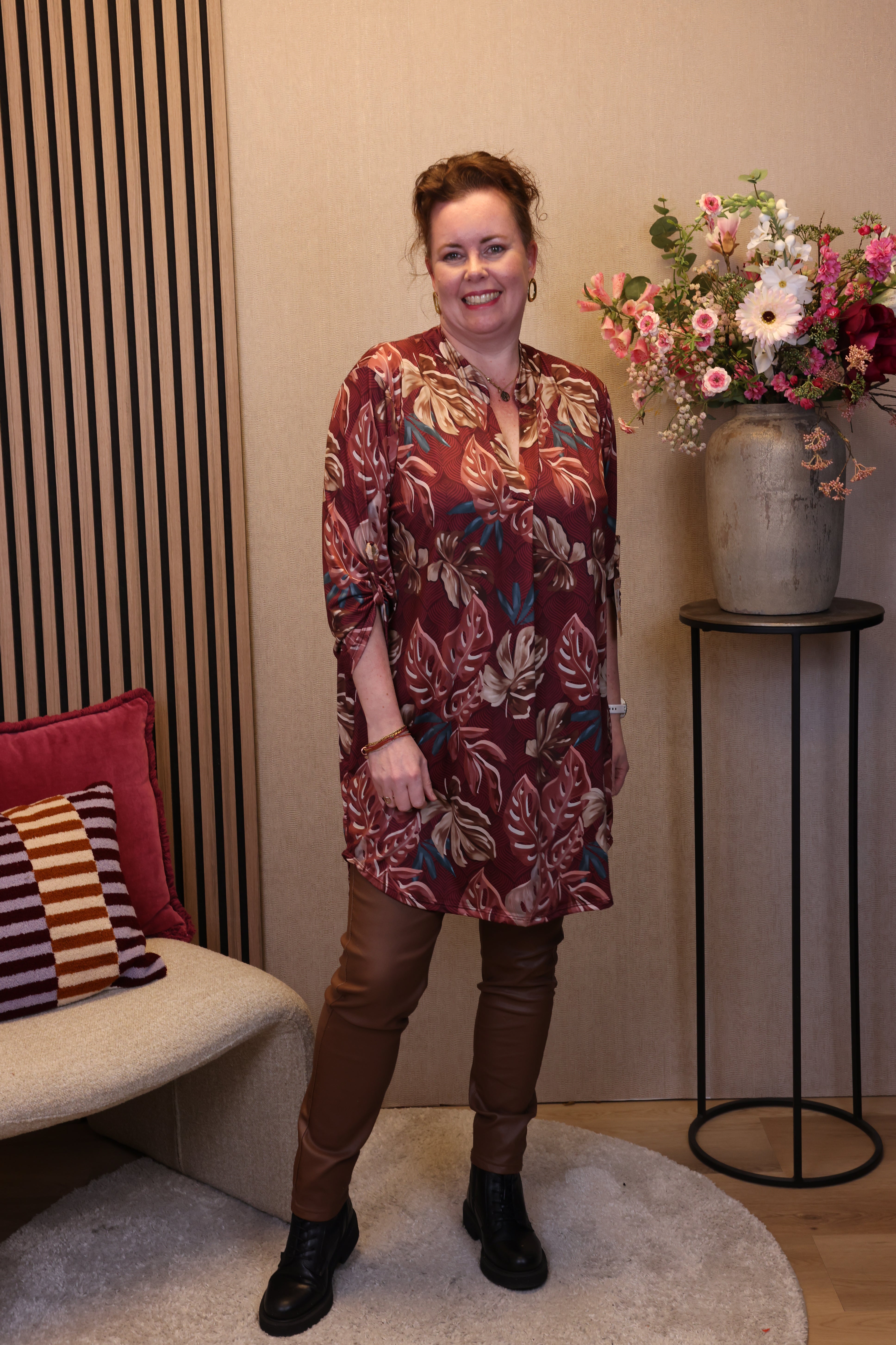 Dora | Bluse schwarz Langarm 52 bis 58