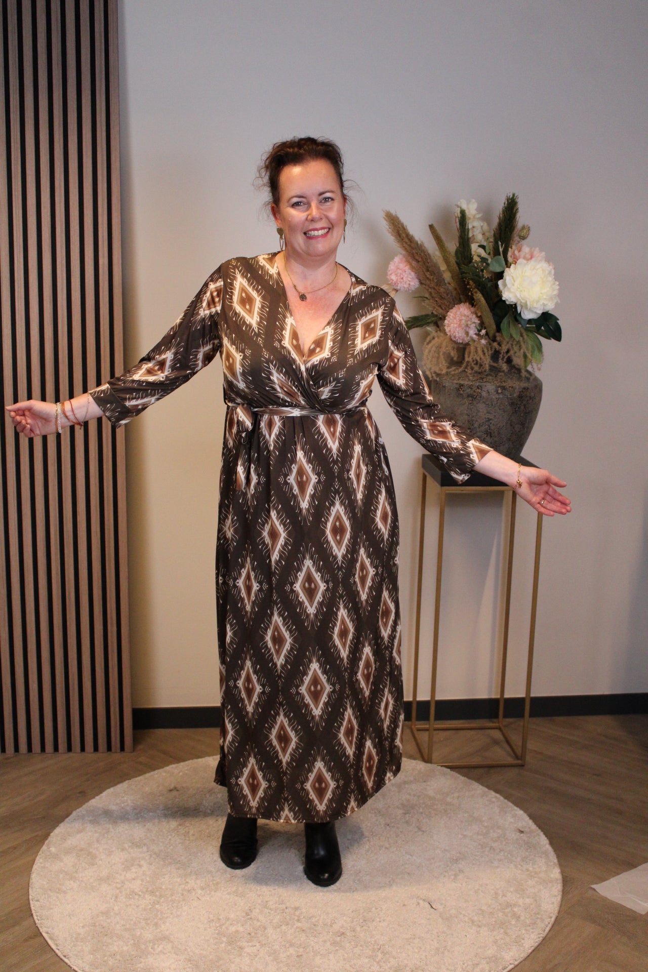 Marise | Blaues Langarmkleid 46 bis 50