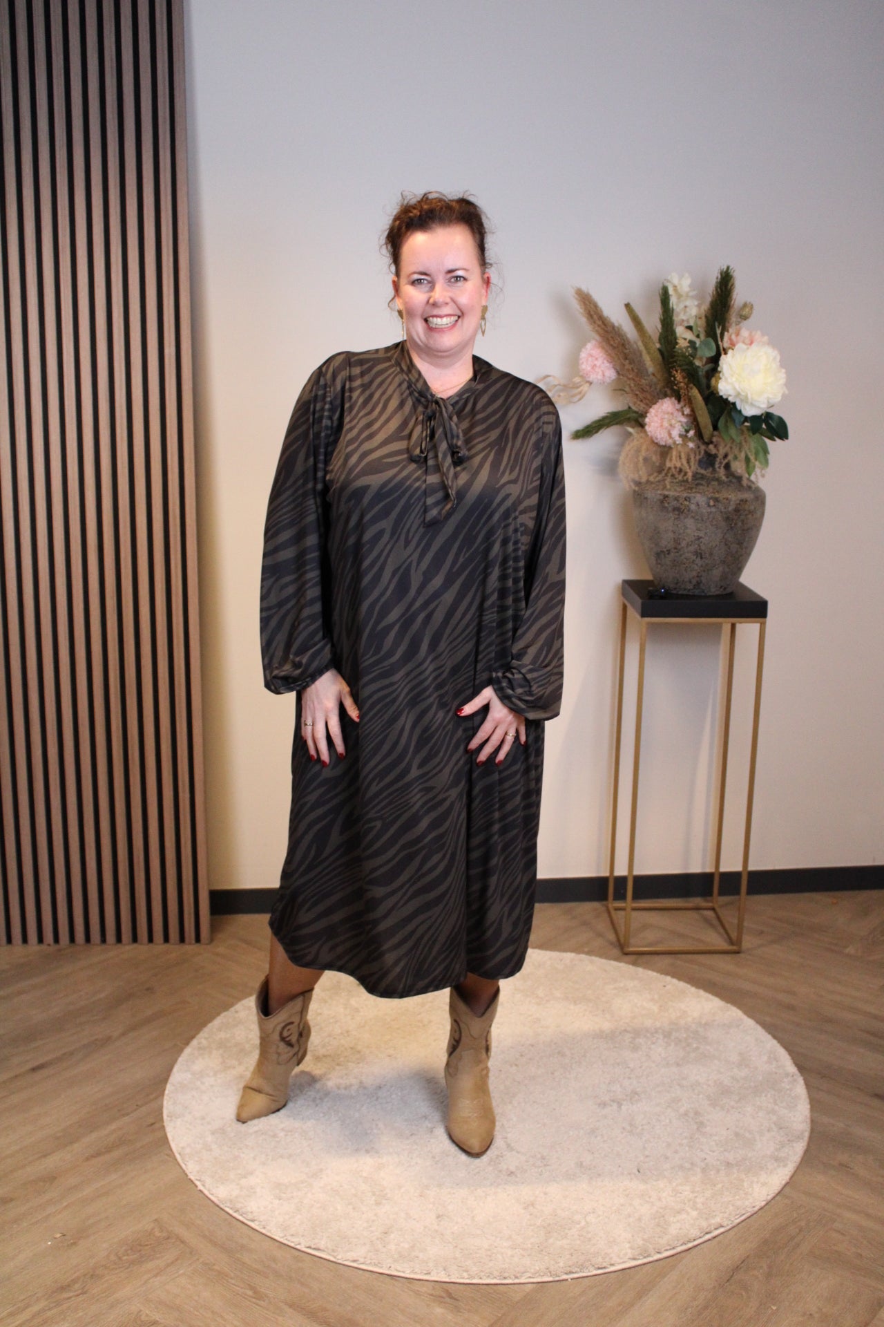 Marise | Blaues Langarmkleid 46 bis 50