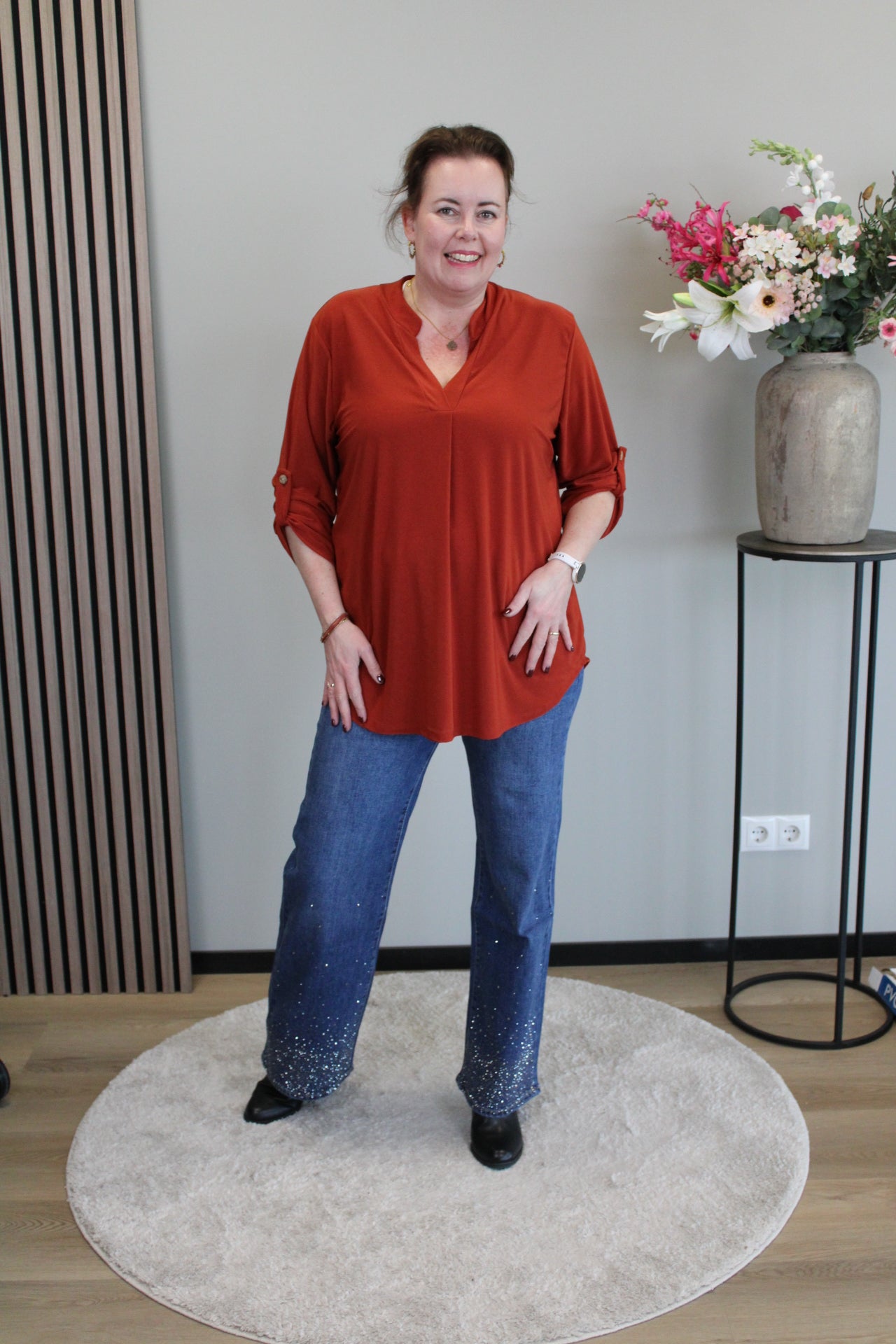 Irene Choco braun | Weites Bein 38 - 48