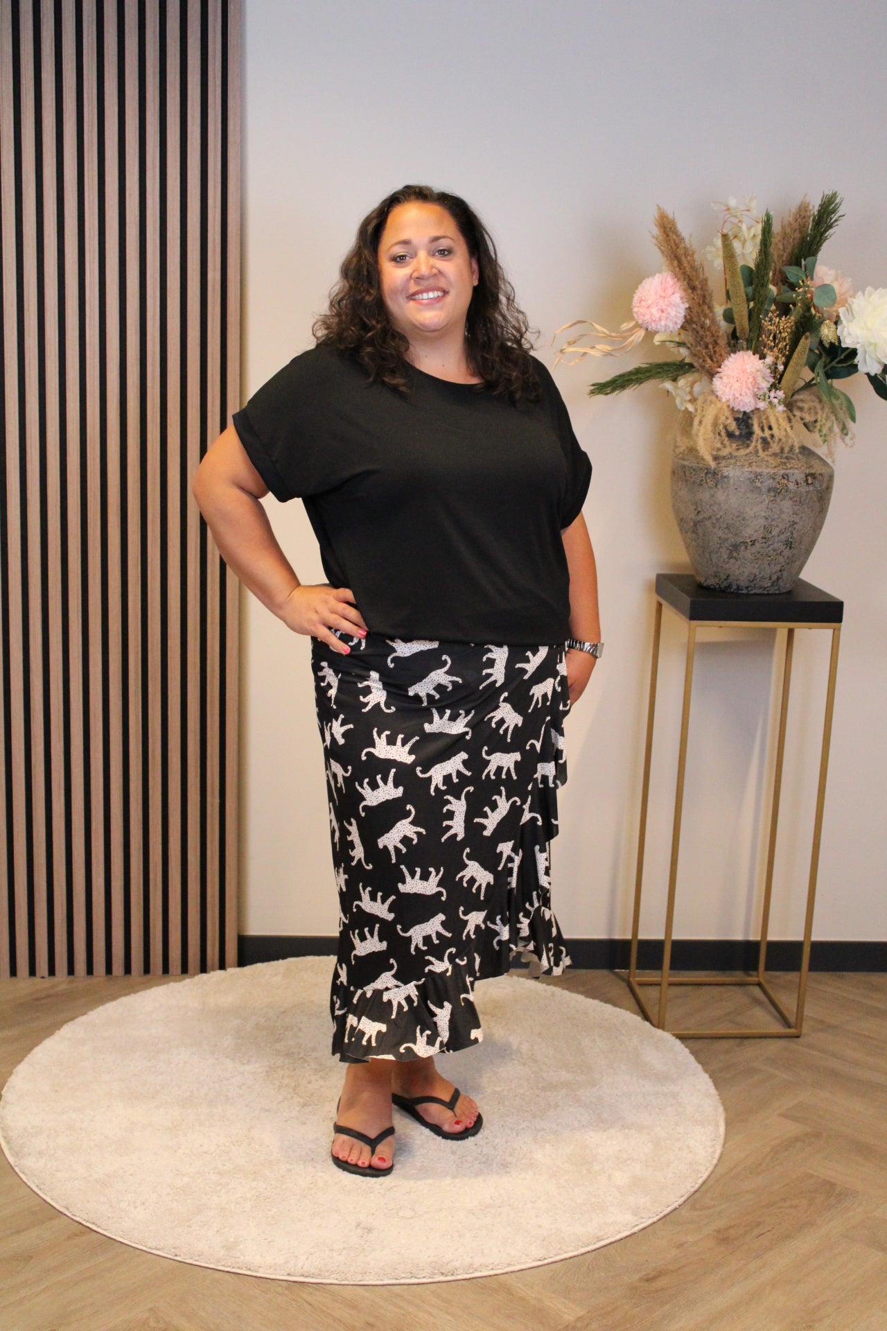 Dora | Bluse schwarz Langarm 52 bis 58