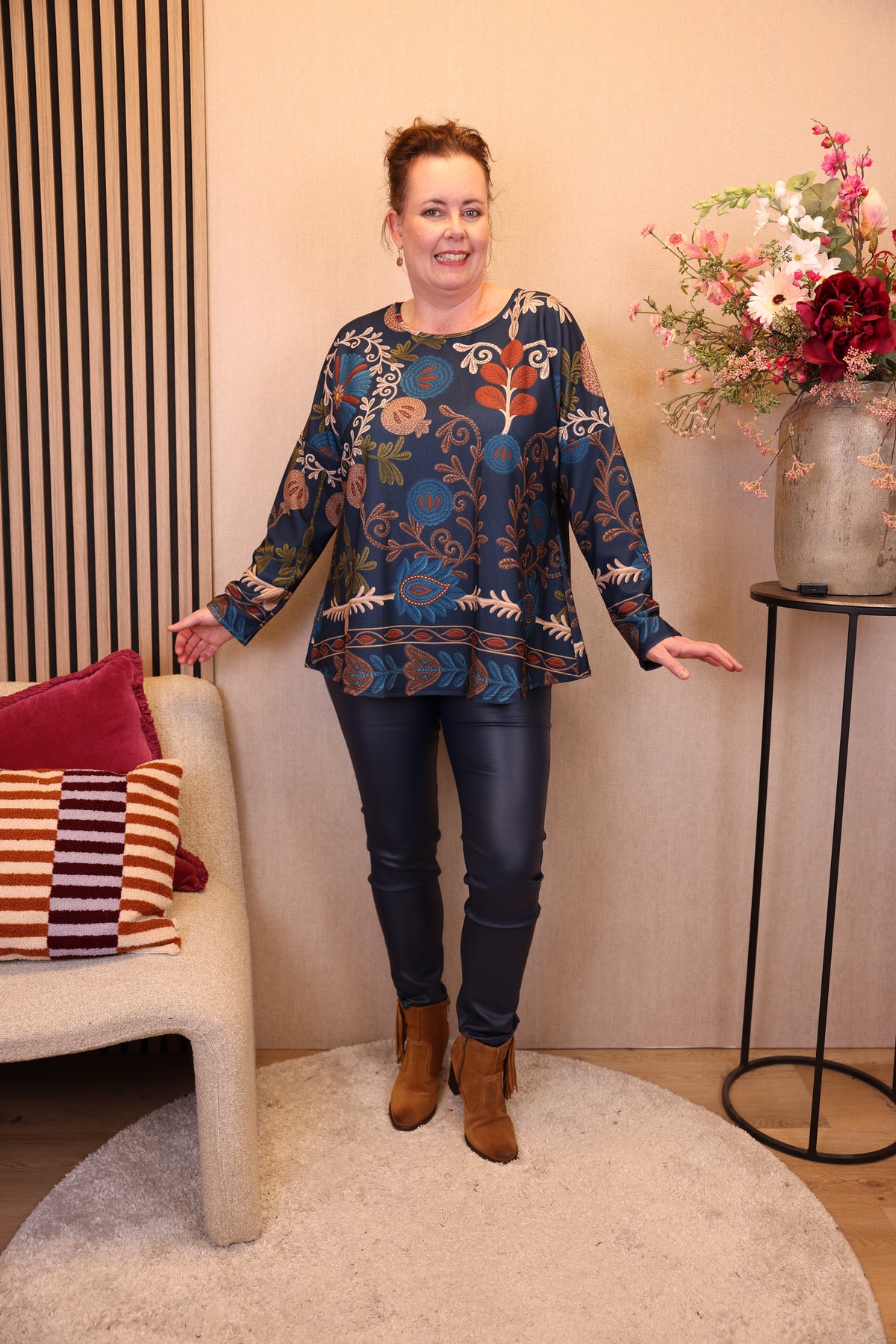 Lisanne | Top blauw 40 - 52