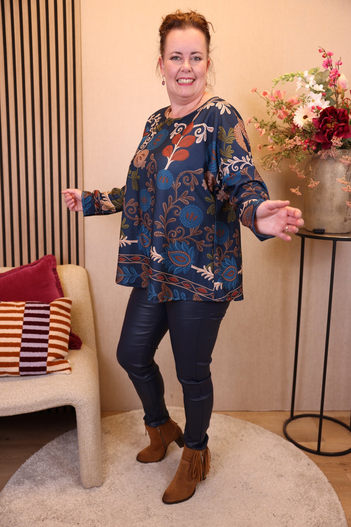 Lisanne | Top blauw 40 - 52