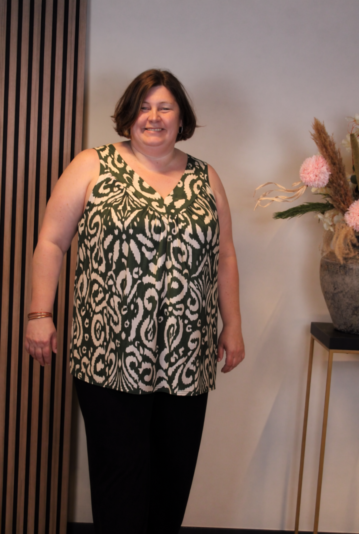 Dora | Bluse schwarz Langarm 52 bis 58