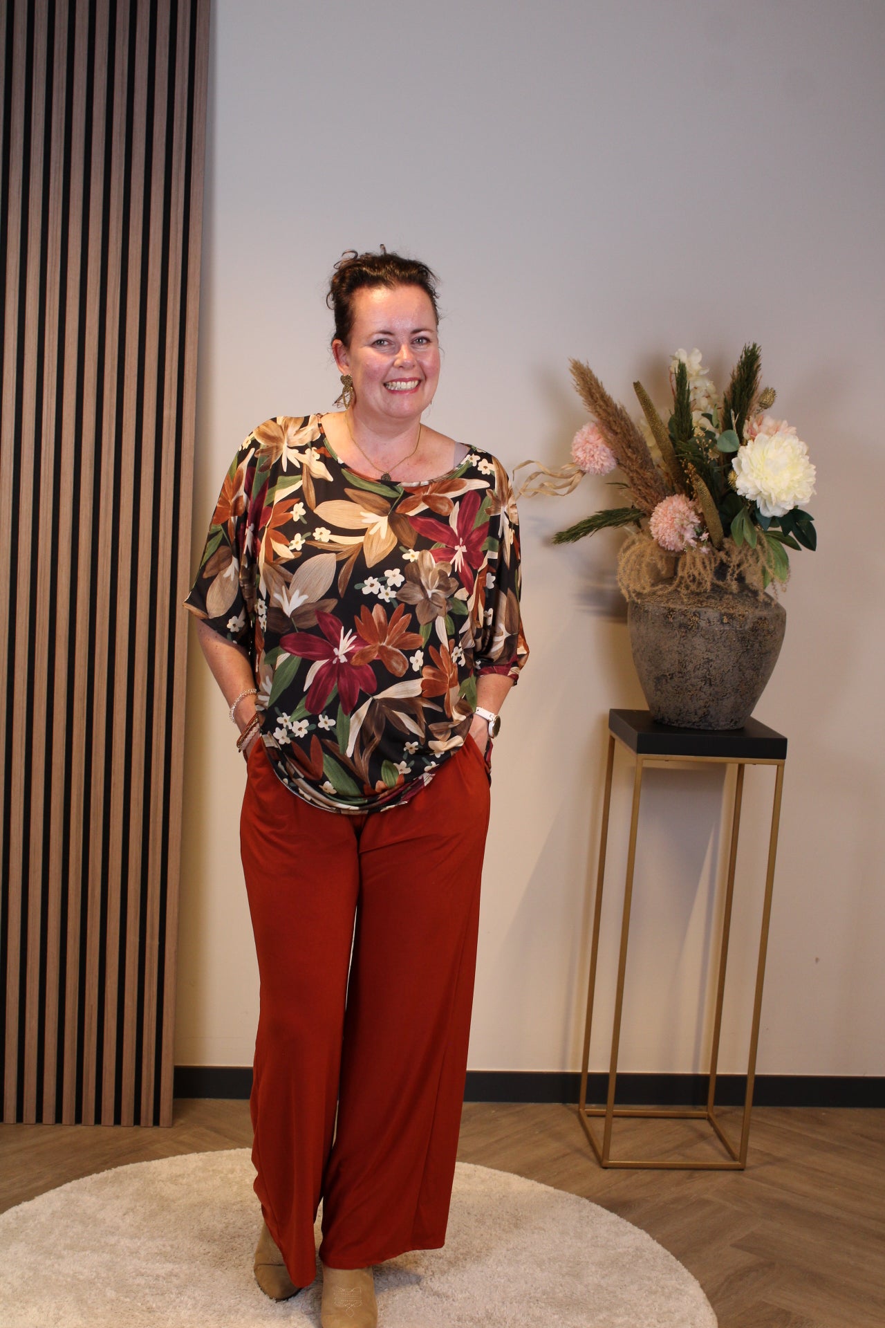 Ellen | Blaue Hose mit Taschen 48 bis 54