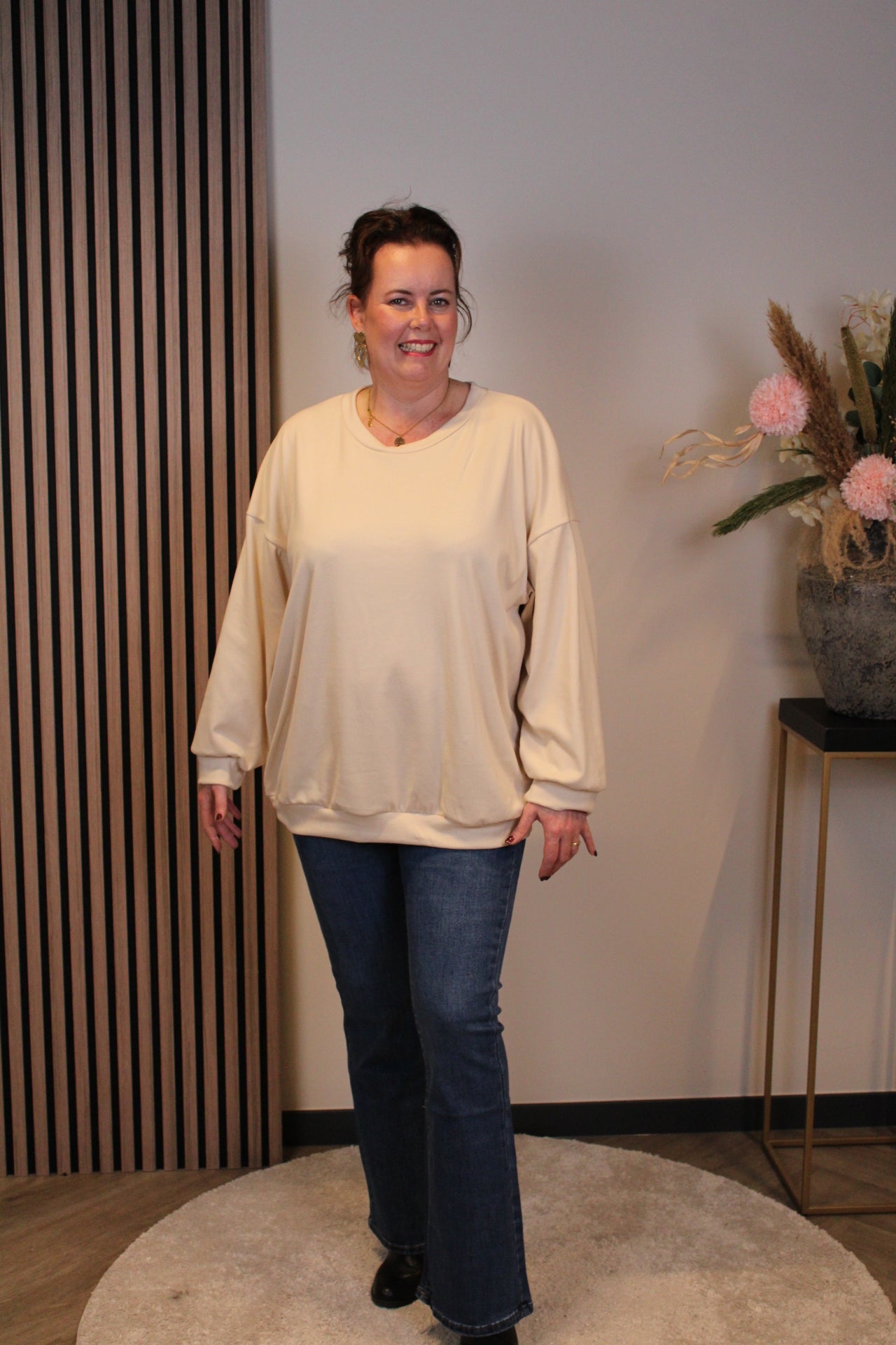 Mara | Bluse weiß Langarm 38 bis 48