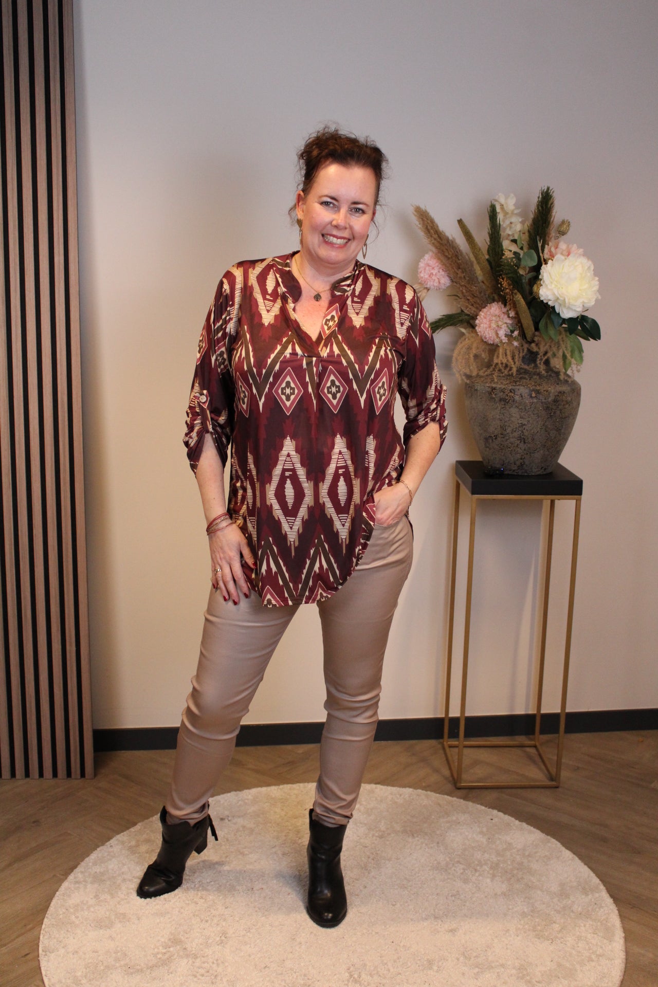 Mara | Bluse weiß Langarm 38 bis 48