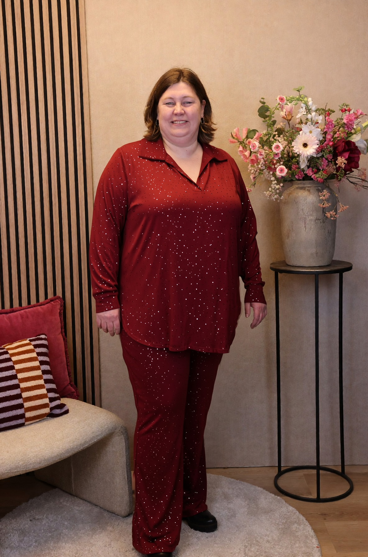Dora | Bluse schwarz Langarm 52 bis 58