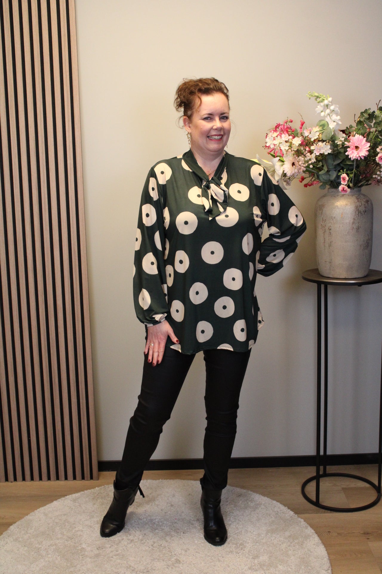 Miekje | Bluse braun Langarm 38 bis 48