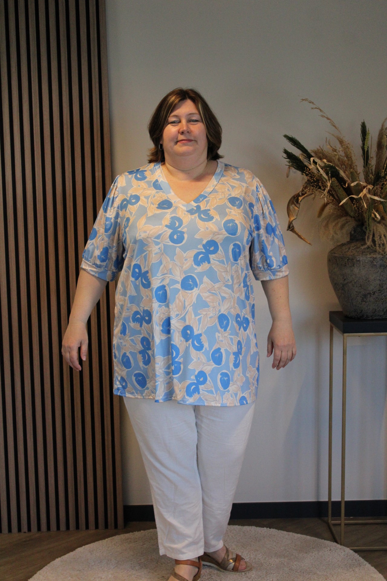 Dora | Bluse schwarz Langarm 52 bis 58