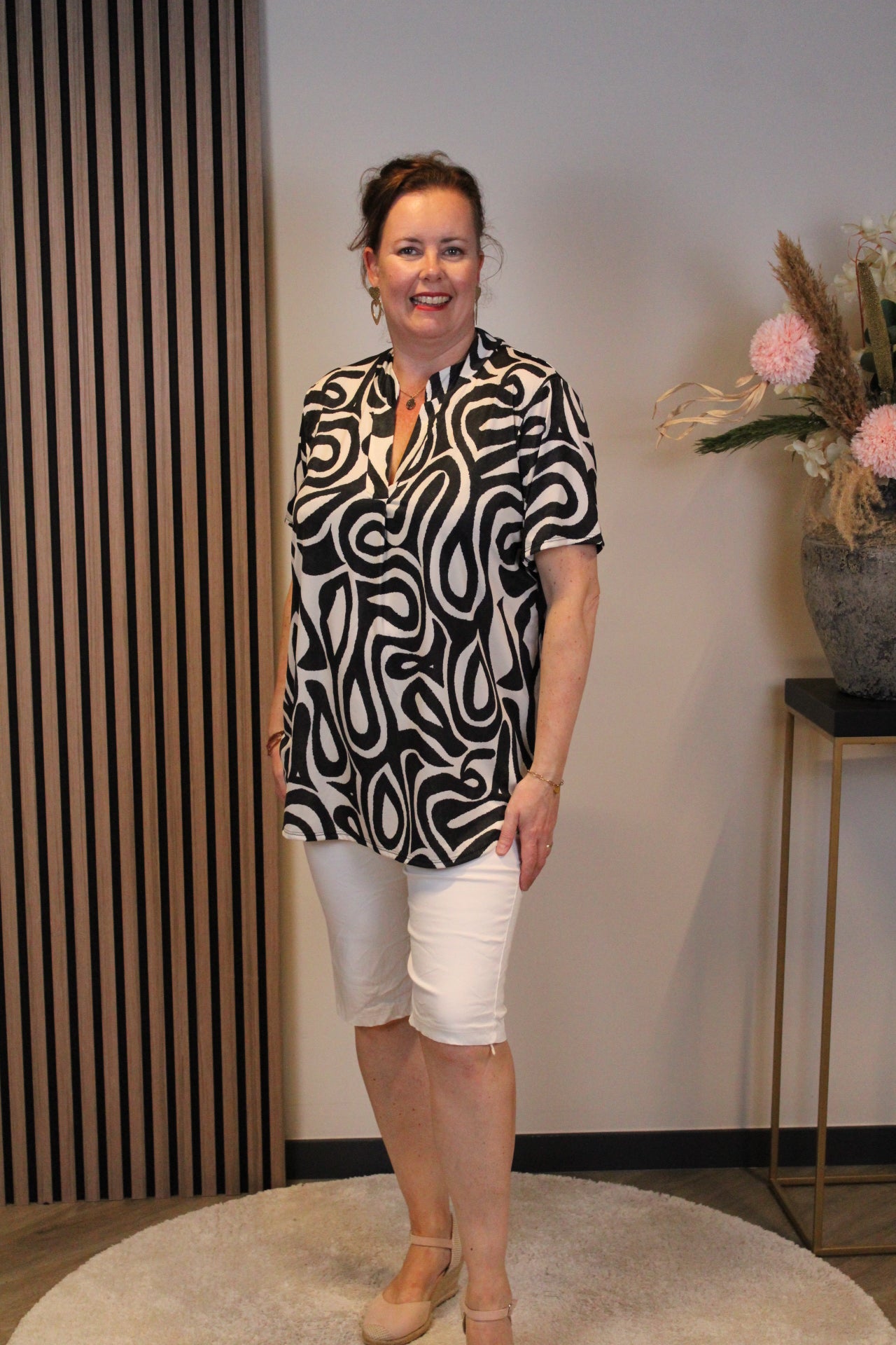 Ninthe | Blouse korte mouw 38 t/m 48