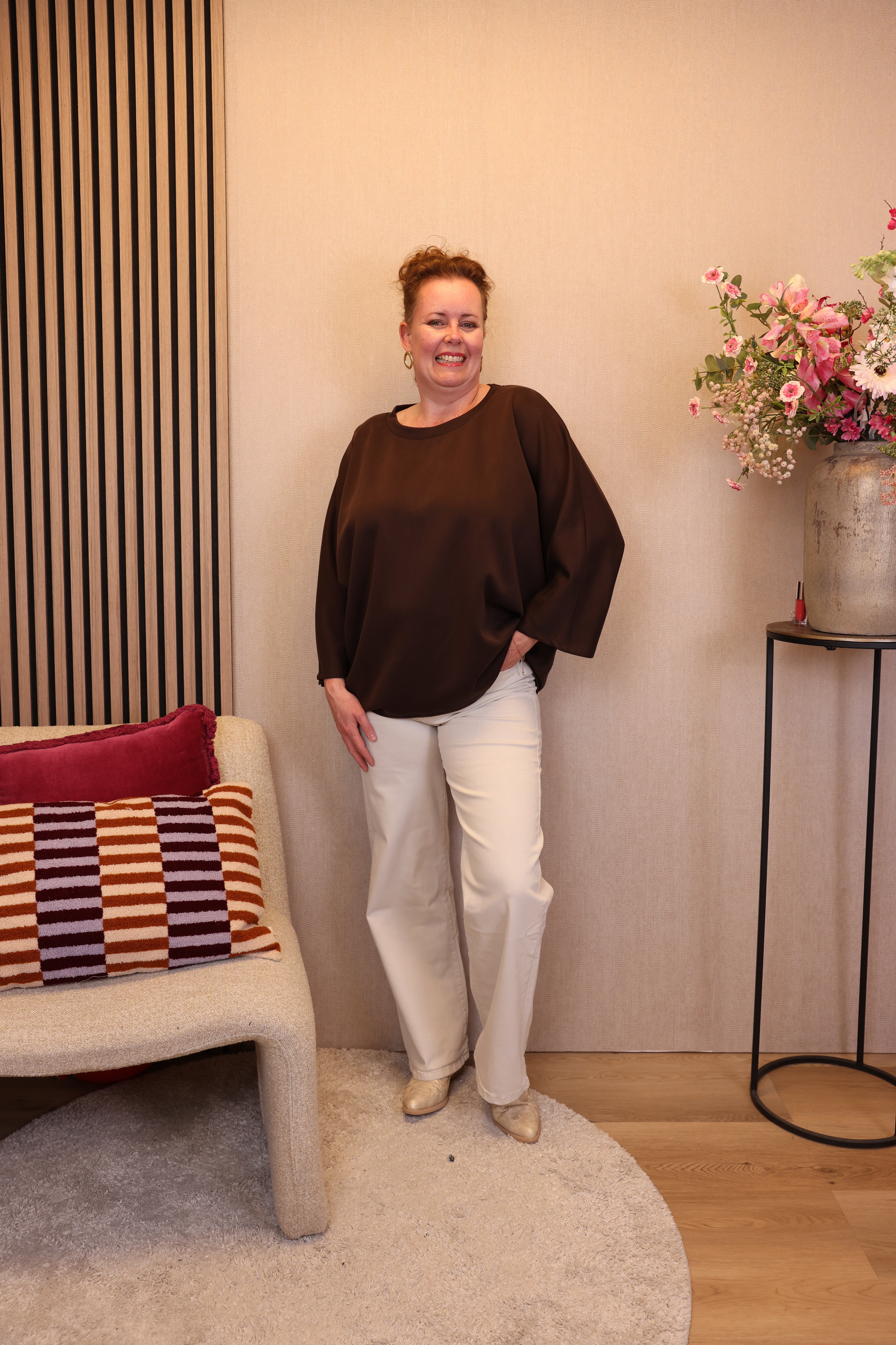 Dora | Bluse schwarz Langarm 52 bis 58